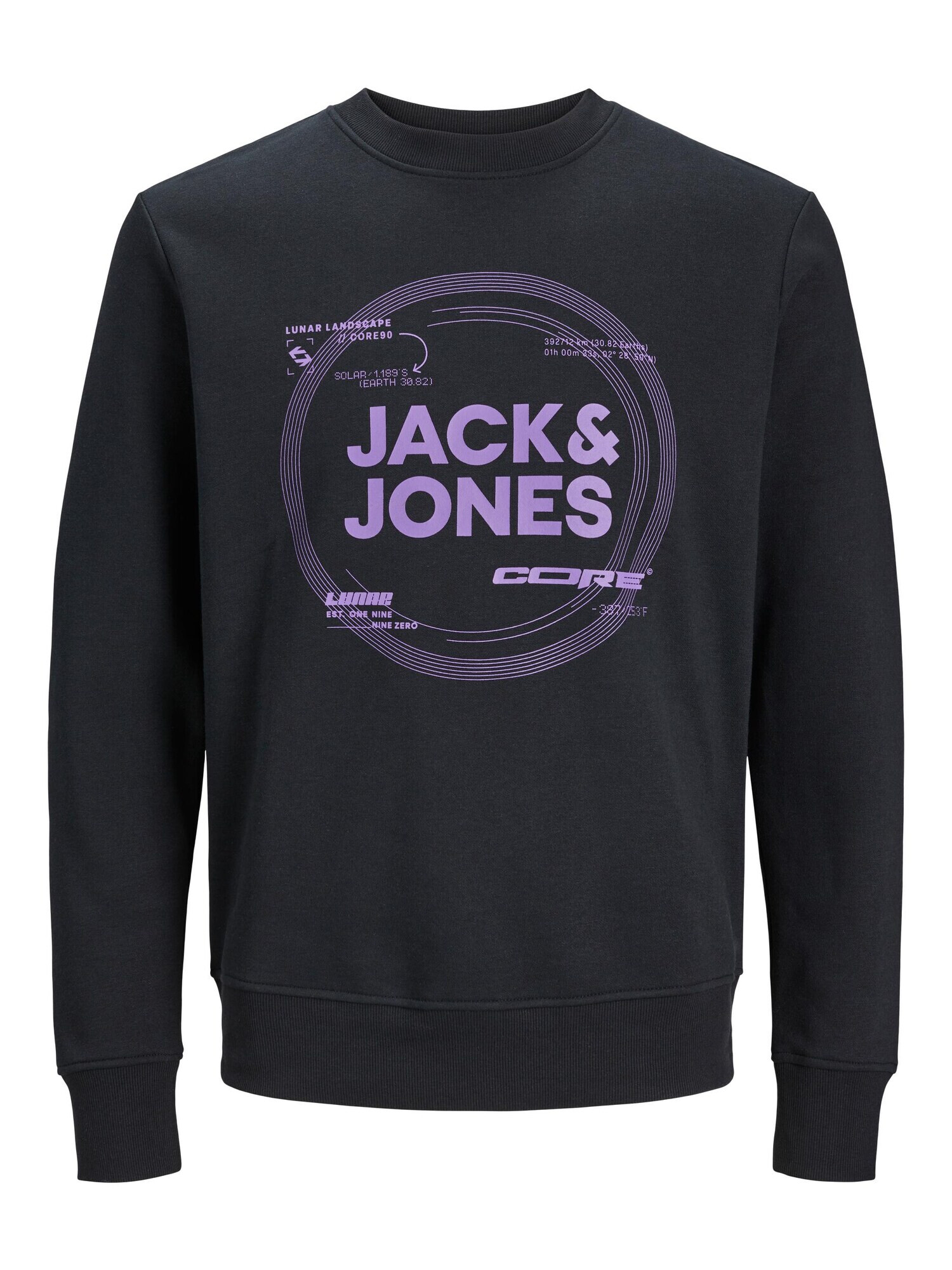 JACK & JONES Μπλούζα φούτερ 'PILOU' λιλά / μαύρο - Pepit.gr