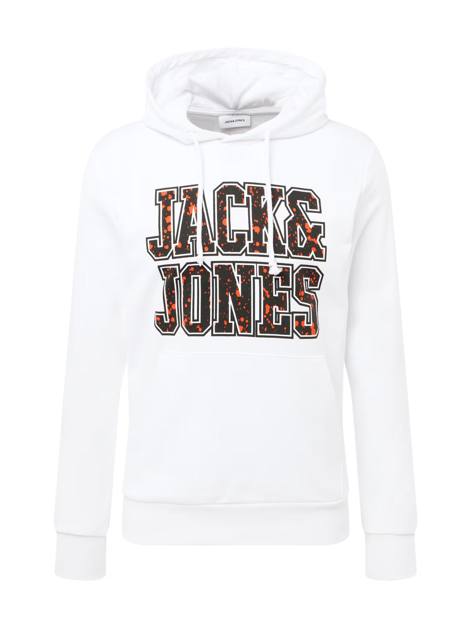 JACK & JONES Μπλούζα φούτερ πορτοκαλί νέον / μαύρο / λευκό - Pepit.gr