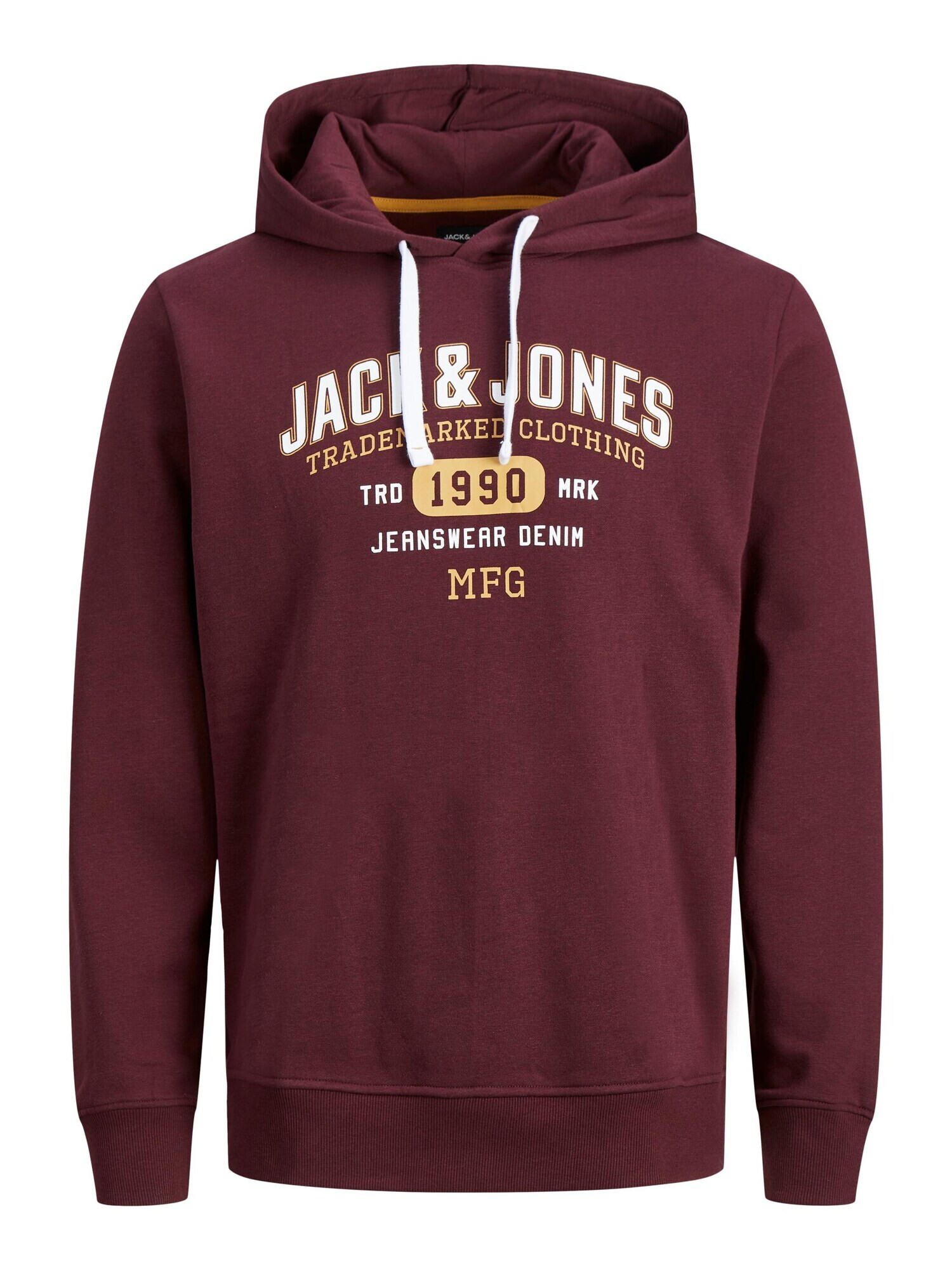 JACK & JONES Μπλούζα φούτερ 'Tamp' πορτοκαλί / κόκκινο κρασί / λευκό - Pepit.gr