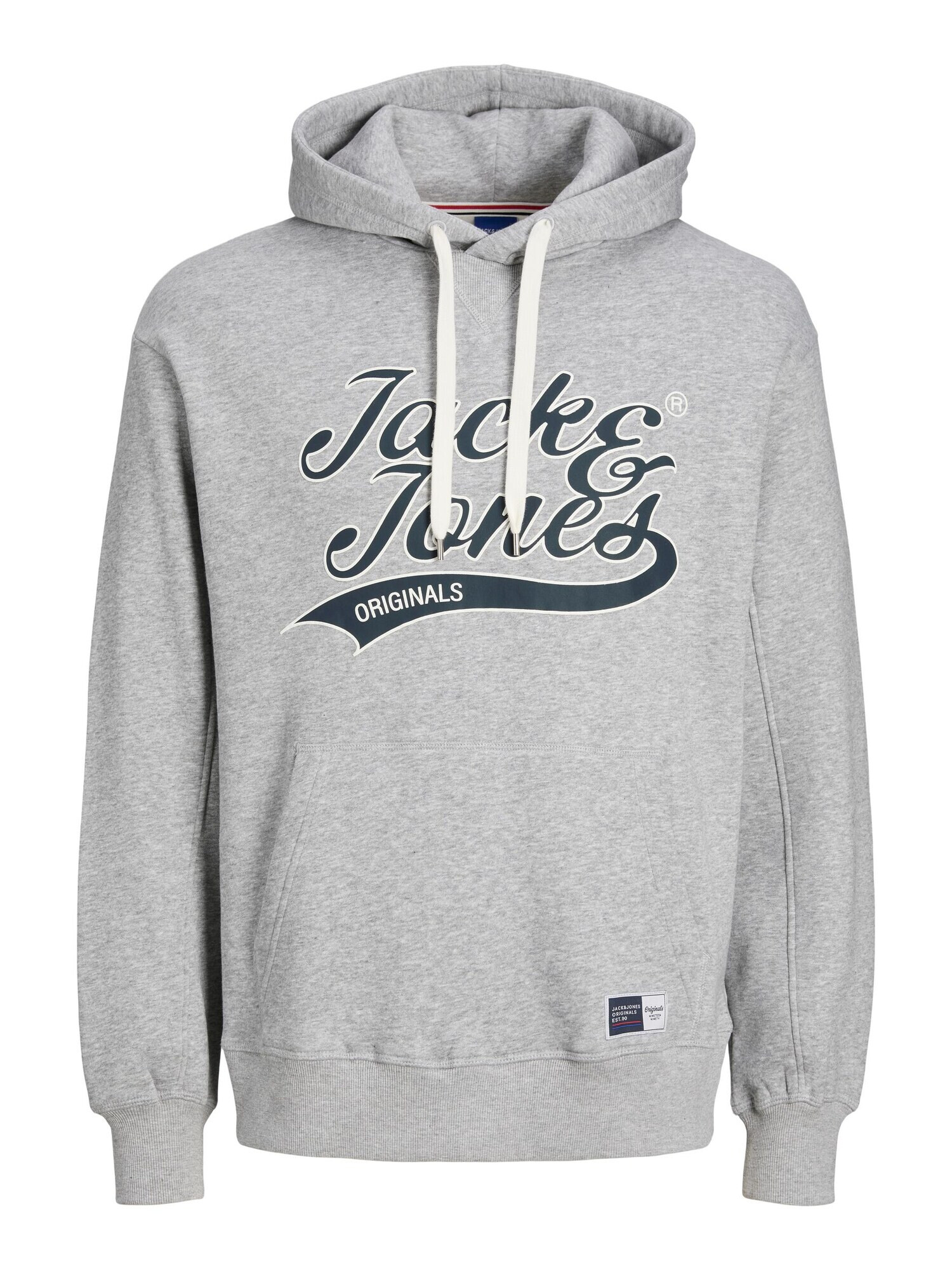 JACK & JONES Μπλούζα φούτερ 'TREVOR' γκρι / γκρι μελανζέ / μαύρο / λευκό - Pepit.gr