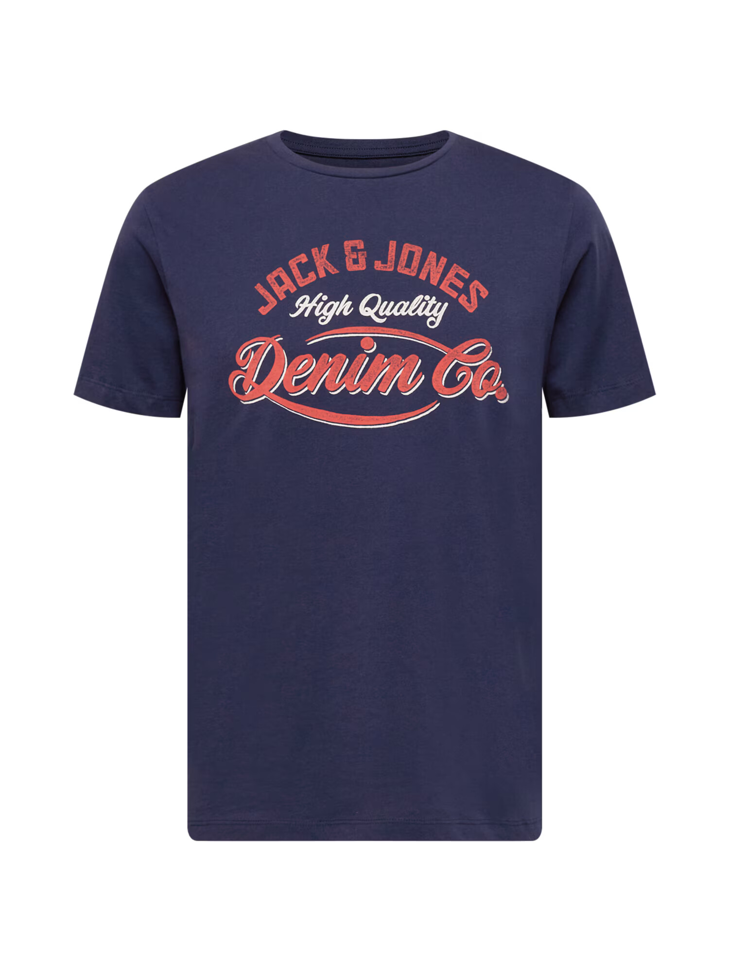 JACK & JONES Μπλουζάκι 'BLUJAMES' μπλε μαρέν / πορτοκαλί / λευκό - Pepit.gr