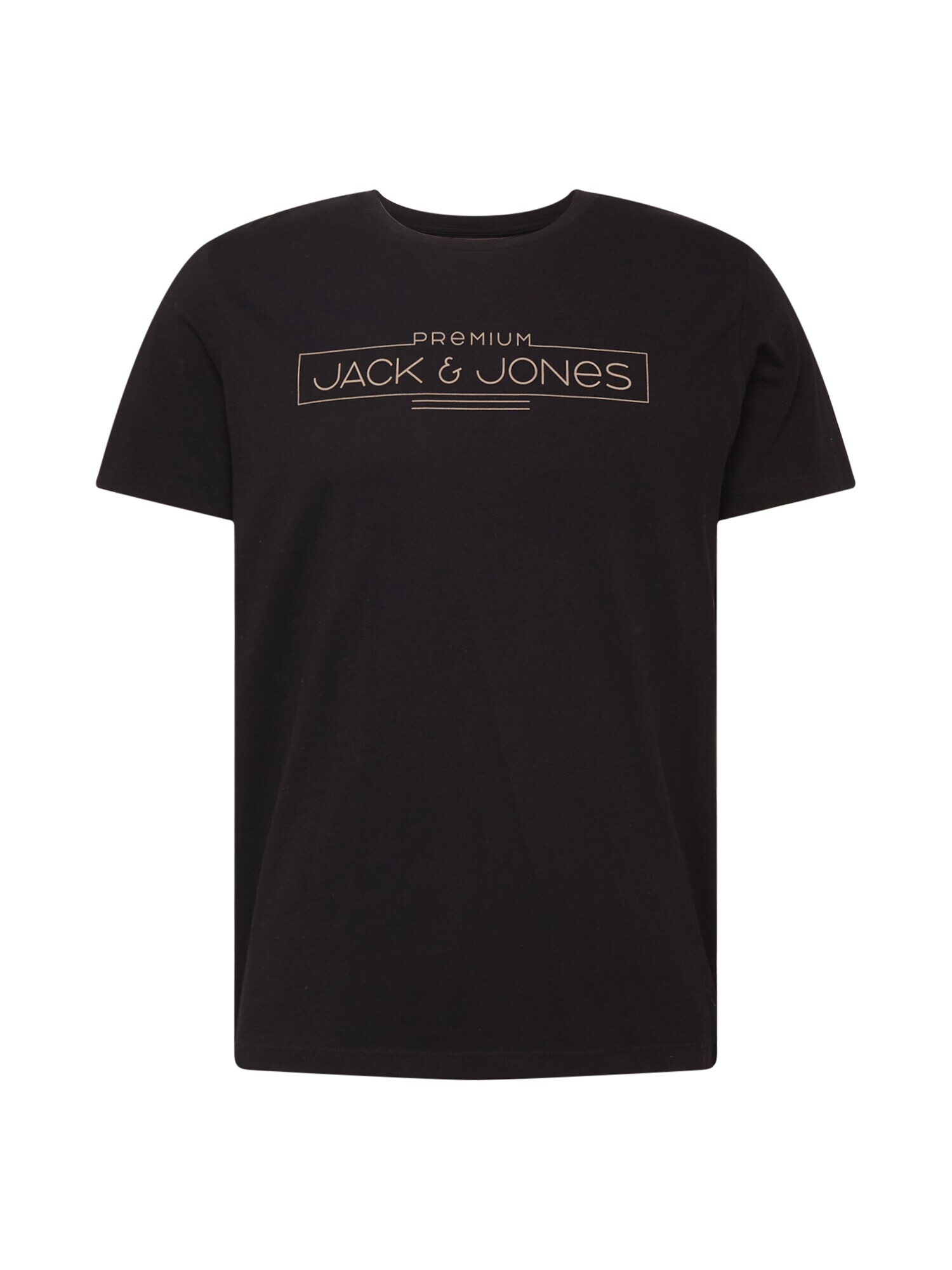 JACK & JONES Μπλουζάκι 'BOOSTER' μπεζ / μαύρο - Pepit.gr