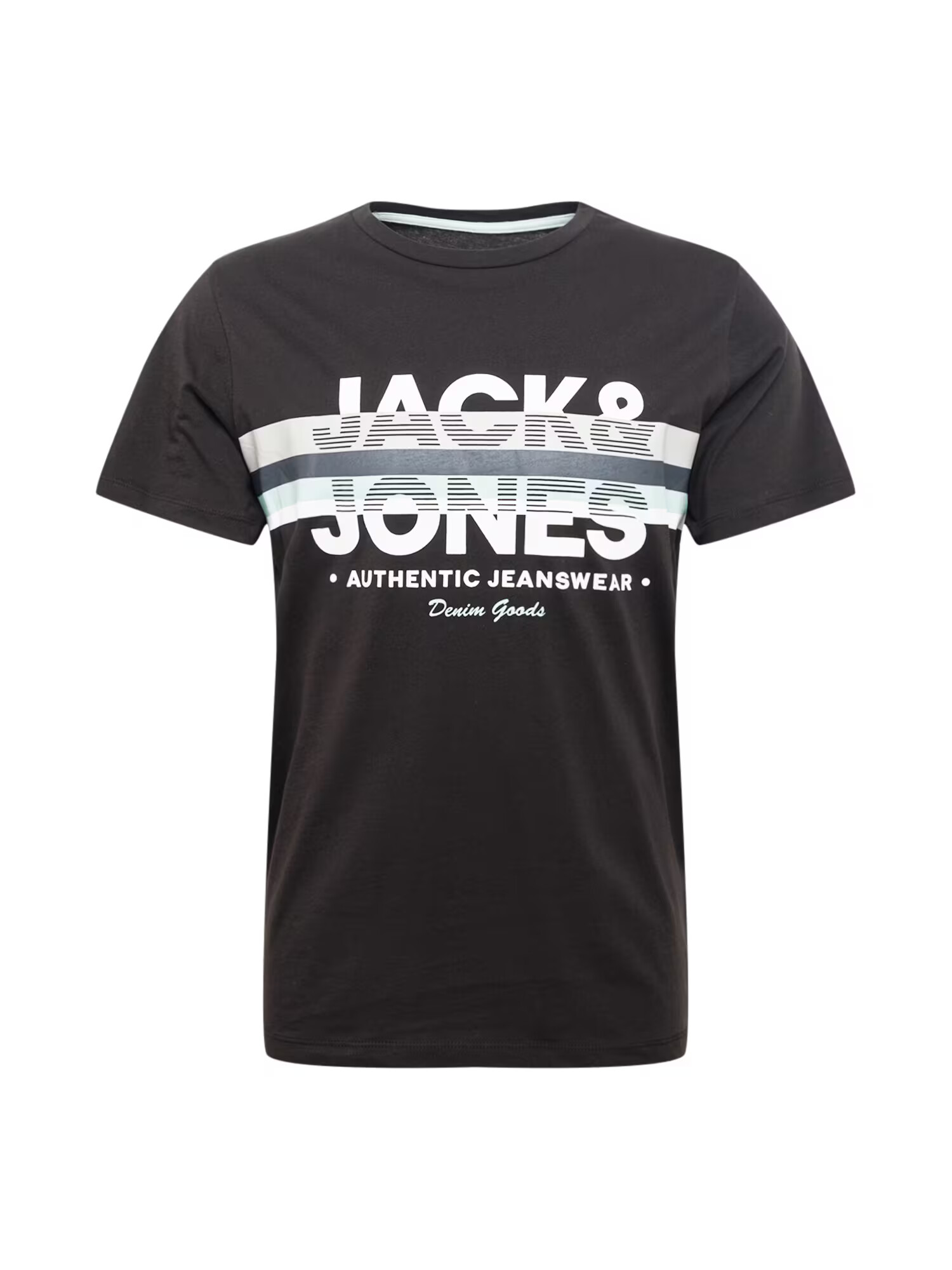 JACK & JONES Μπλουζάκι γαλάζιο / μαύρο / λευκό - Pepit.gr