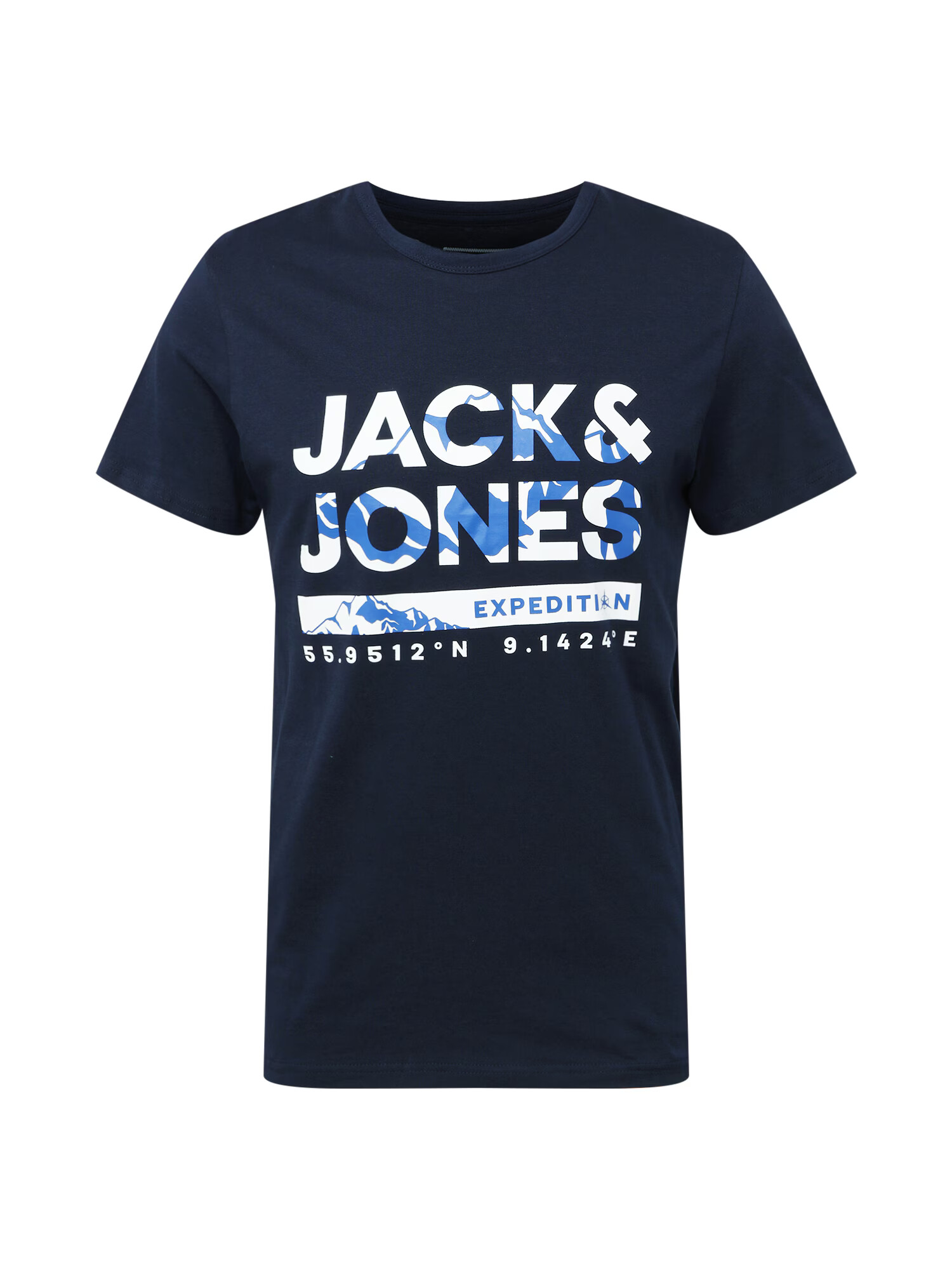 JACK & JONES Μπλουζάκι 'HUNTER' μπλε / ναυτικό μπλε / λευκό - Pepit.gr