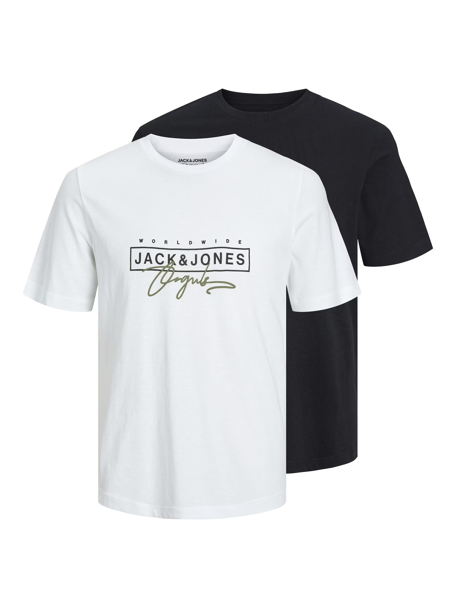 JACK & JONES Μπλουζάκι χακί / βερικοκί / μαύρο / offwhite - Pepit.gr