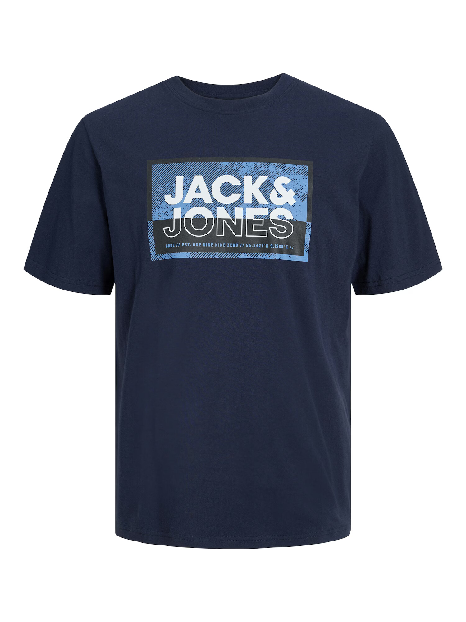 JACK & JONES Μπλουζάκι 'LOGAN' γαλάζιο / σκούρο μπλε / μαύρο / λευκό - Pepit.gr