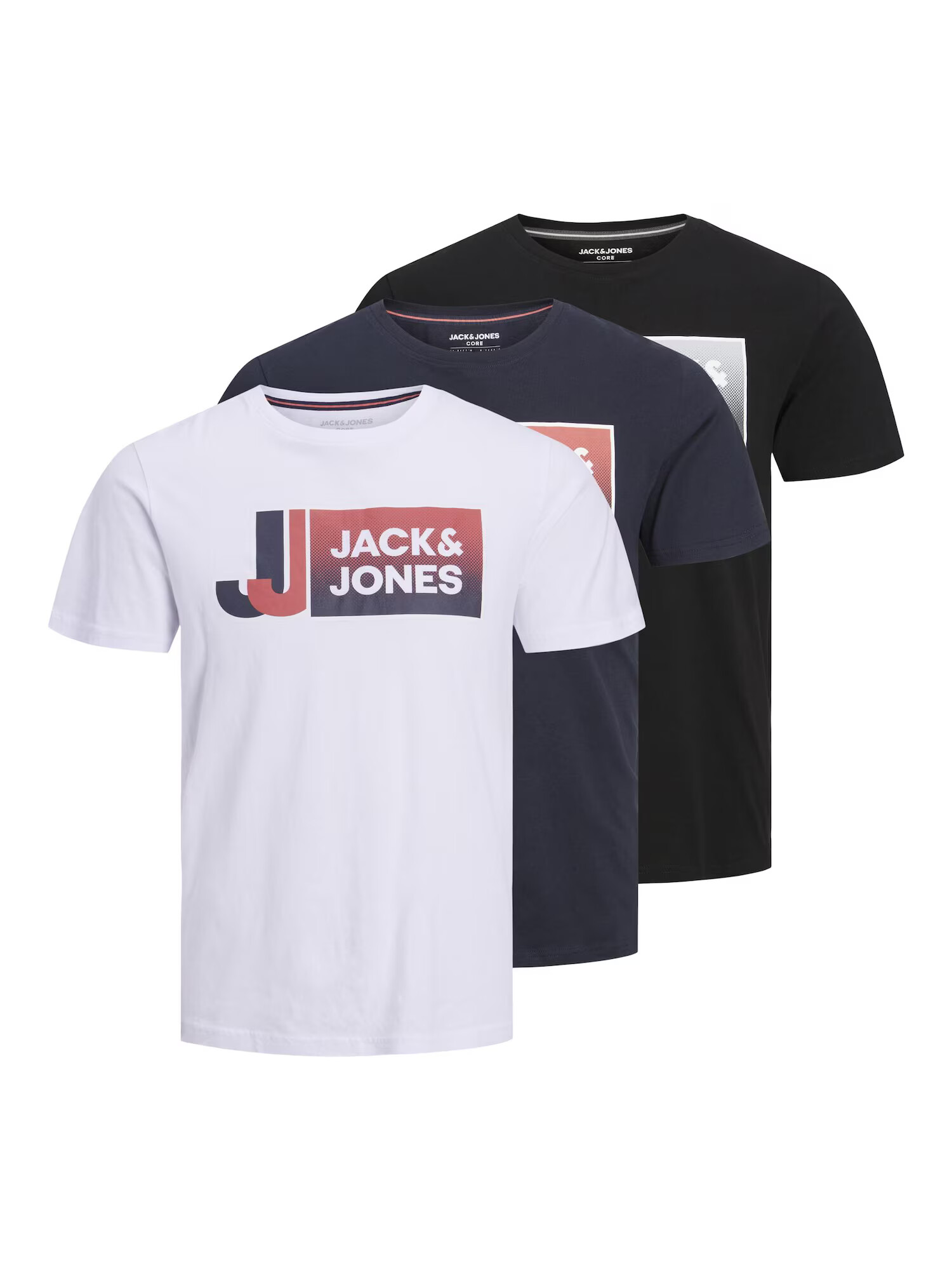 JACK & JONES Μπλουζάκι 'LOGAN' ναυτικό μπλε / καφέ / καφέ σκουριάς / γκρι / μαύρο / λευκό - Pepit.gr