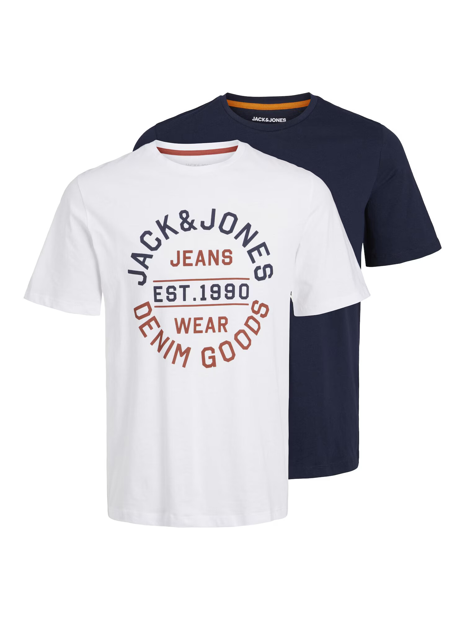 JACK & JONES Μπλουζάκι 'MIKK' ναυτικό μπλε / λευκό - Pepit.gr