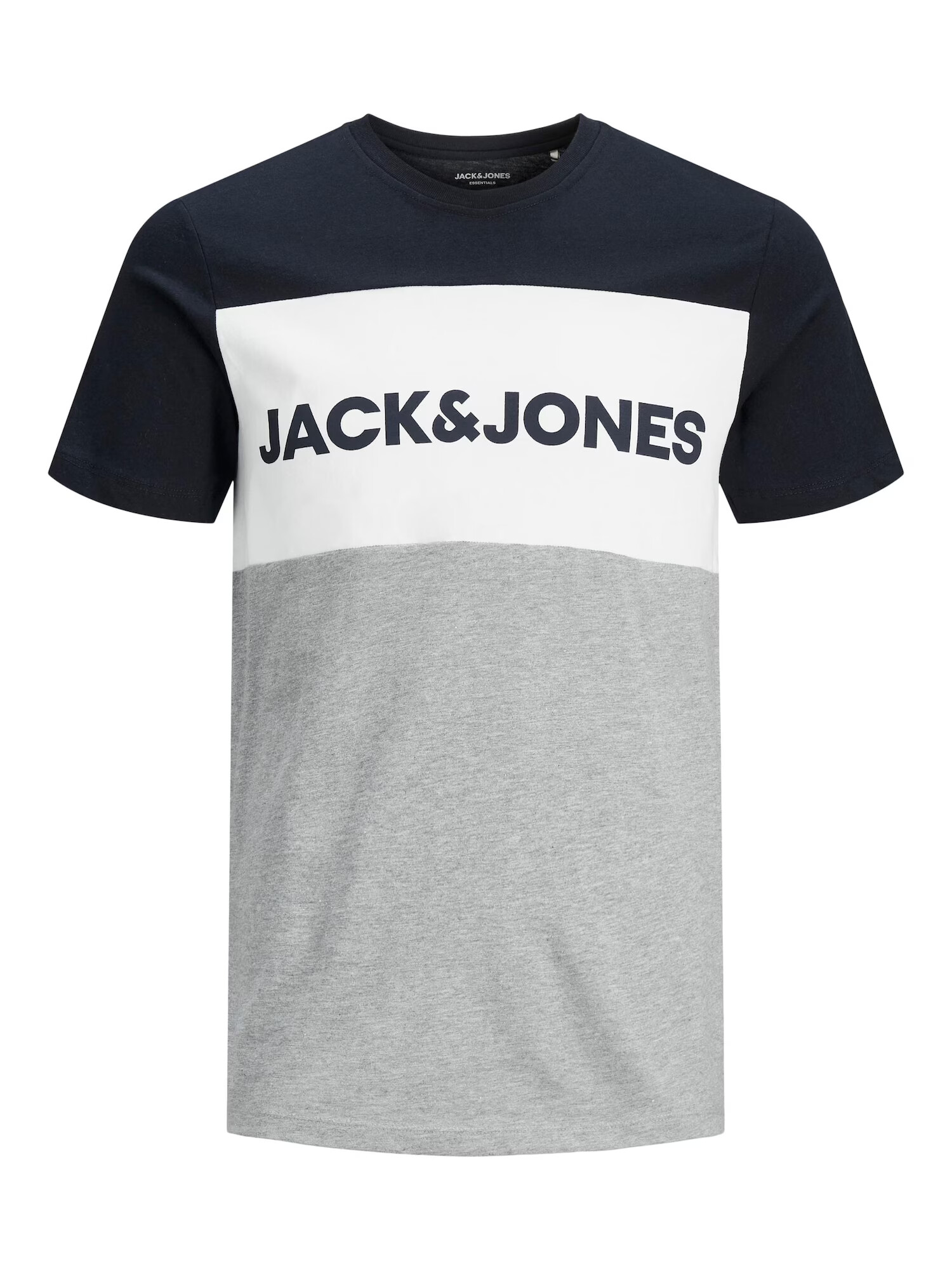 JACK & JONES Μπλουζάκι μπλε / γκρι / λευκό - Pepit.gr