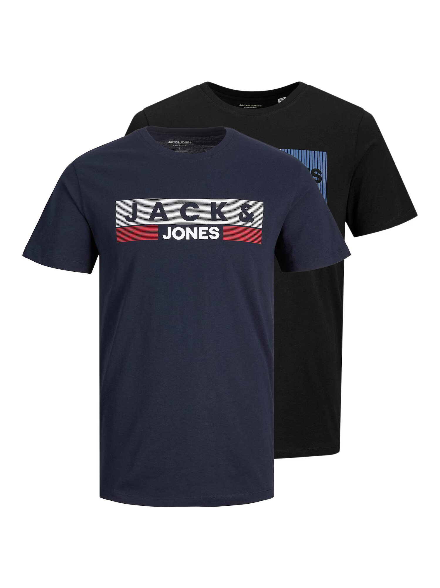 JACK & JONES Μπλουζάκι μπλε μαρέν / κρεμεζί / μαύρο / λευκό - Pepit.gr