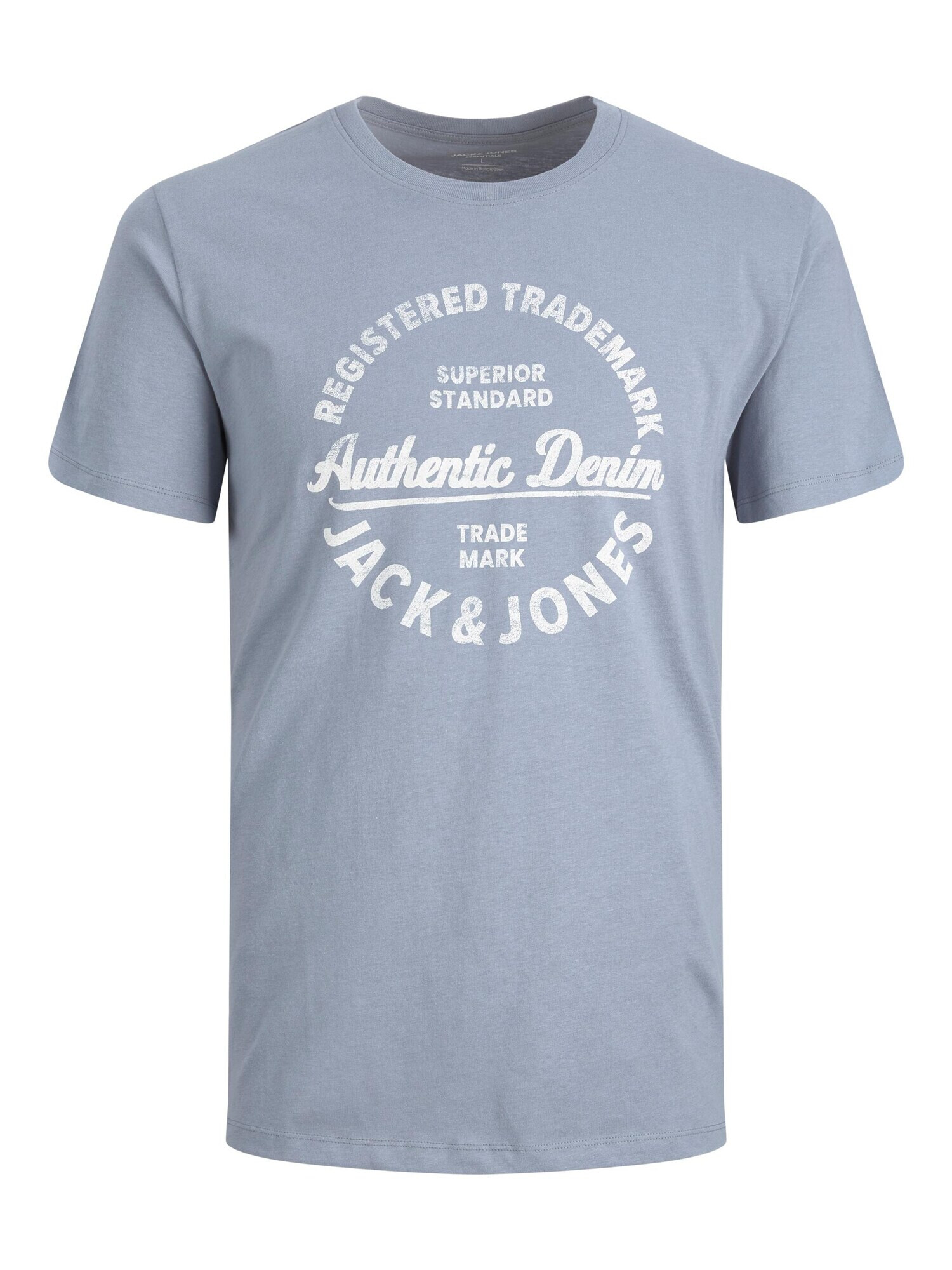 JACK & JONES Μπλουζάκι μπλε φιμέ / λευκό - Pepit.gr