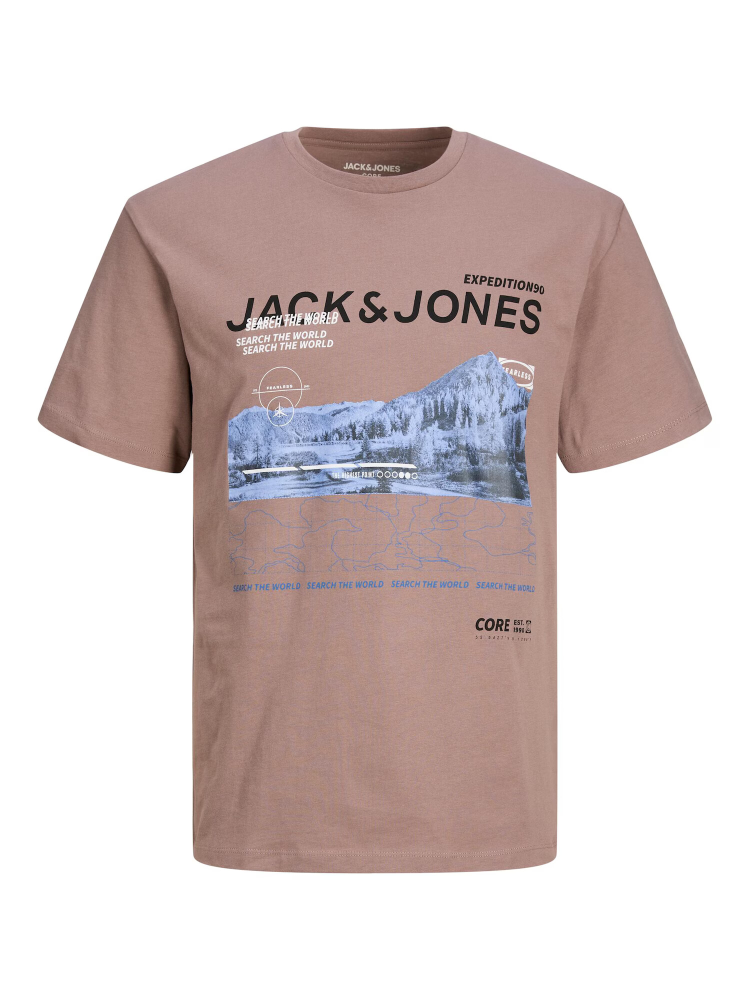 JACK & JONES Μπλουζάκι 'NADES' γαλάζιο / πούδρα / μαύρο / λευκό - Pepit.gr