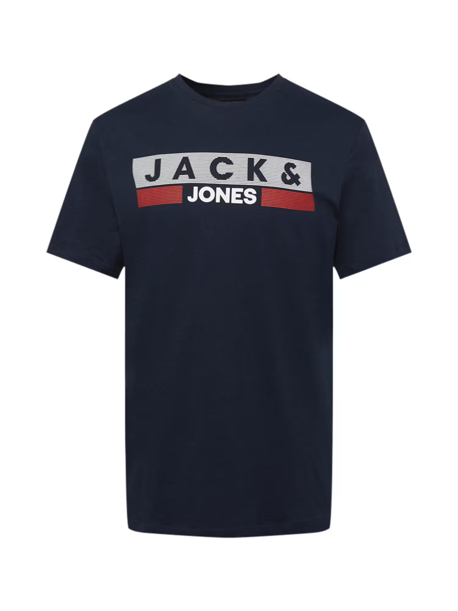 JACK & JONES Μπλουζάκι ναυτικό μπλε / έντονο κόκκινο / λευκό - Pepit.gr