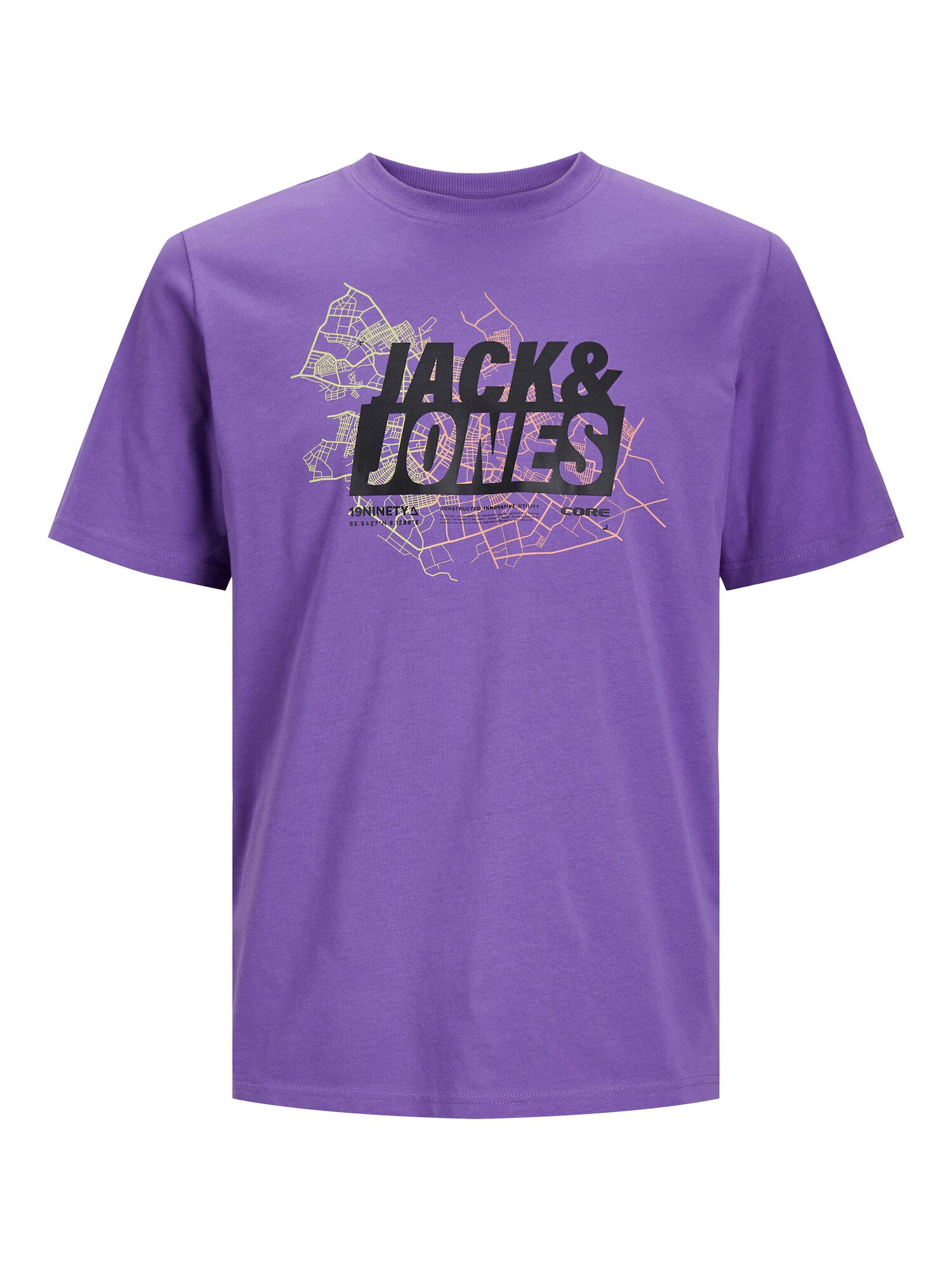 JACK & JONES Μπλουζάκι 'OMAP' κίτρινο παστέλ / σκούρο λιλά / ρόδινο / μαύρο - Pepit.gr