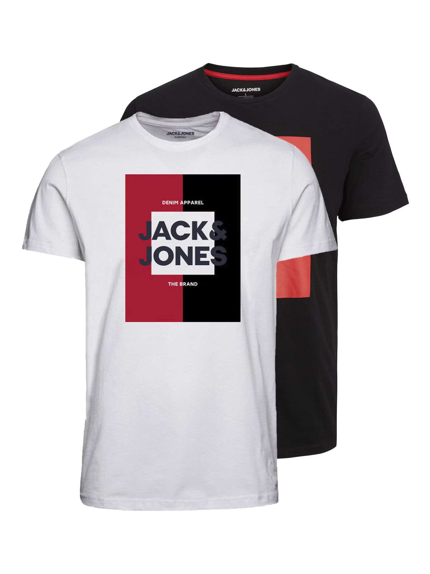 JACK & JONES Μπλουζάκι 'OSCAR' ναυτικό μπλε / κόκκινο / μαύρο / λευκό - Pepit.gr