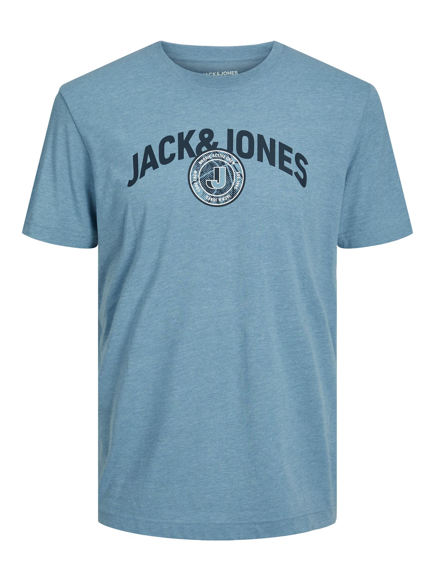 JACK & JONES Μπλουζάκι 'OUNCE' ναυτικό μπλε / μπλε φιμέ / λευκό - Pepit.gr