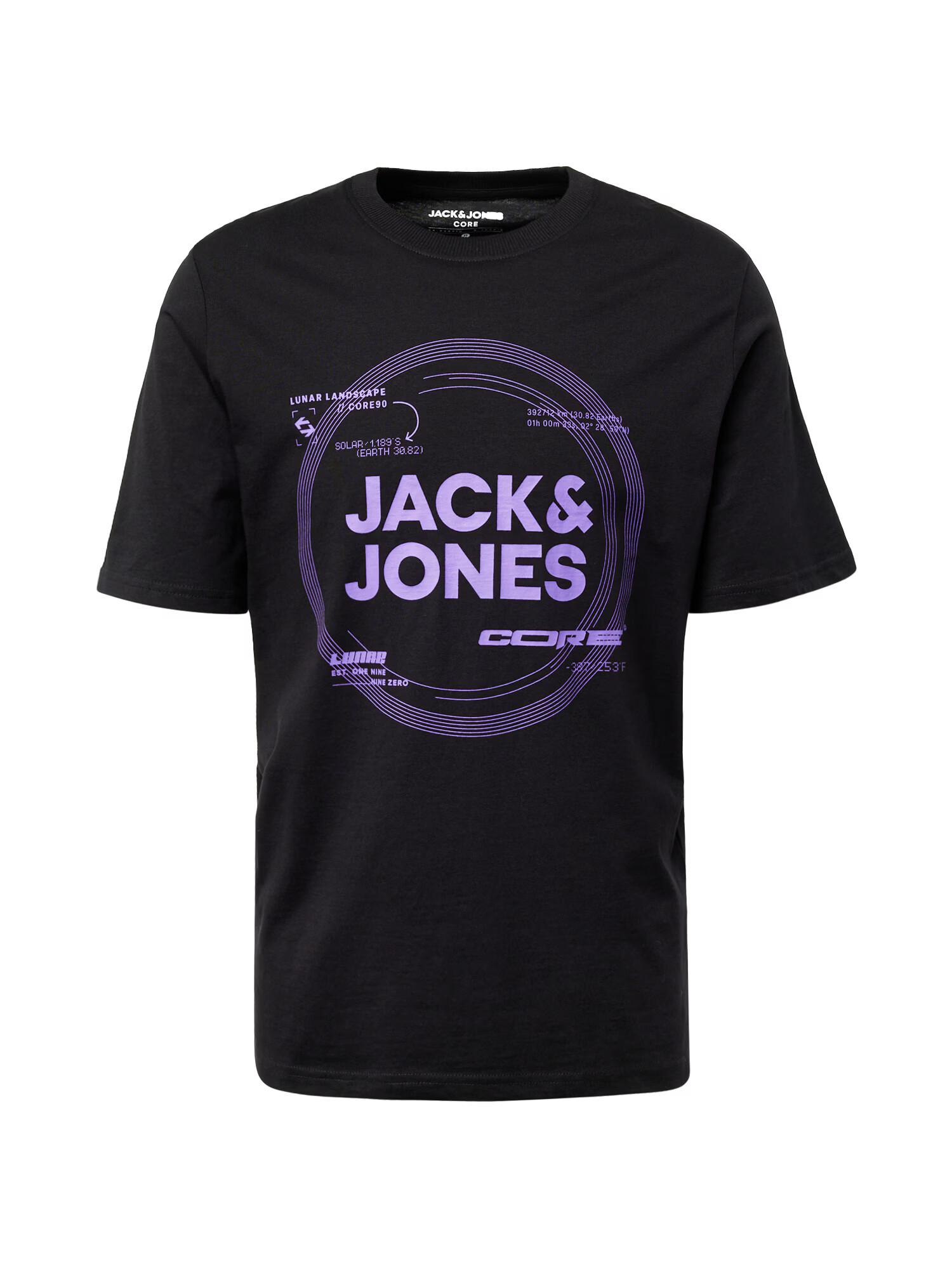 JACK & JONES Μπλουζάκι 'PILOU' ανοικτό λιλά / μαύρο - Pepit.gr