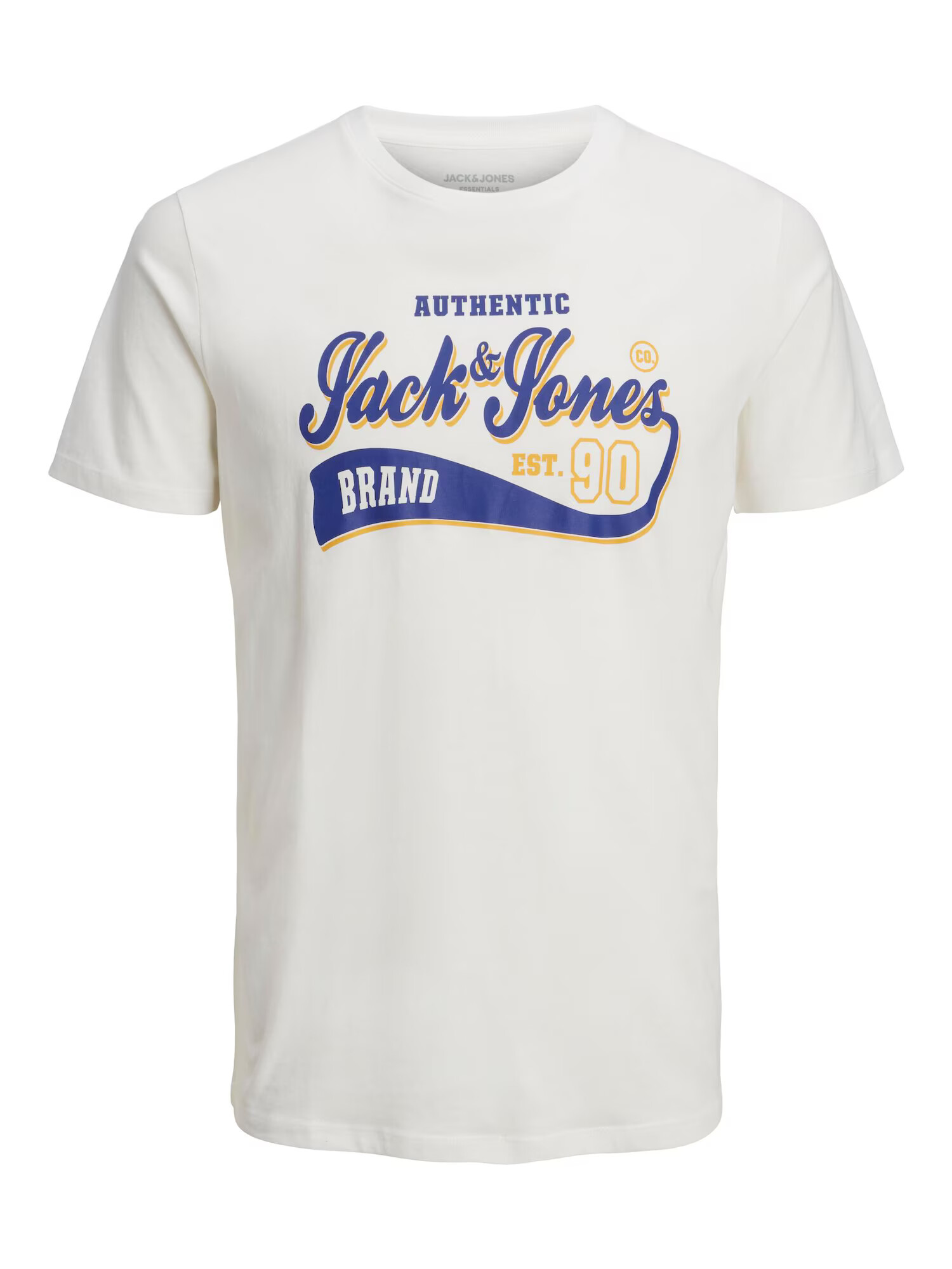 JACK & JONES Μπλουζάκι σκούρο μπλε / σκούρο κίτρινο / λευκό - Pepit.gr