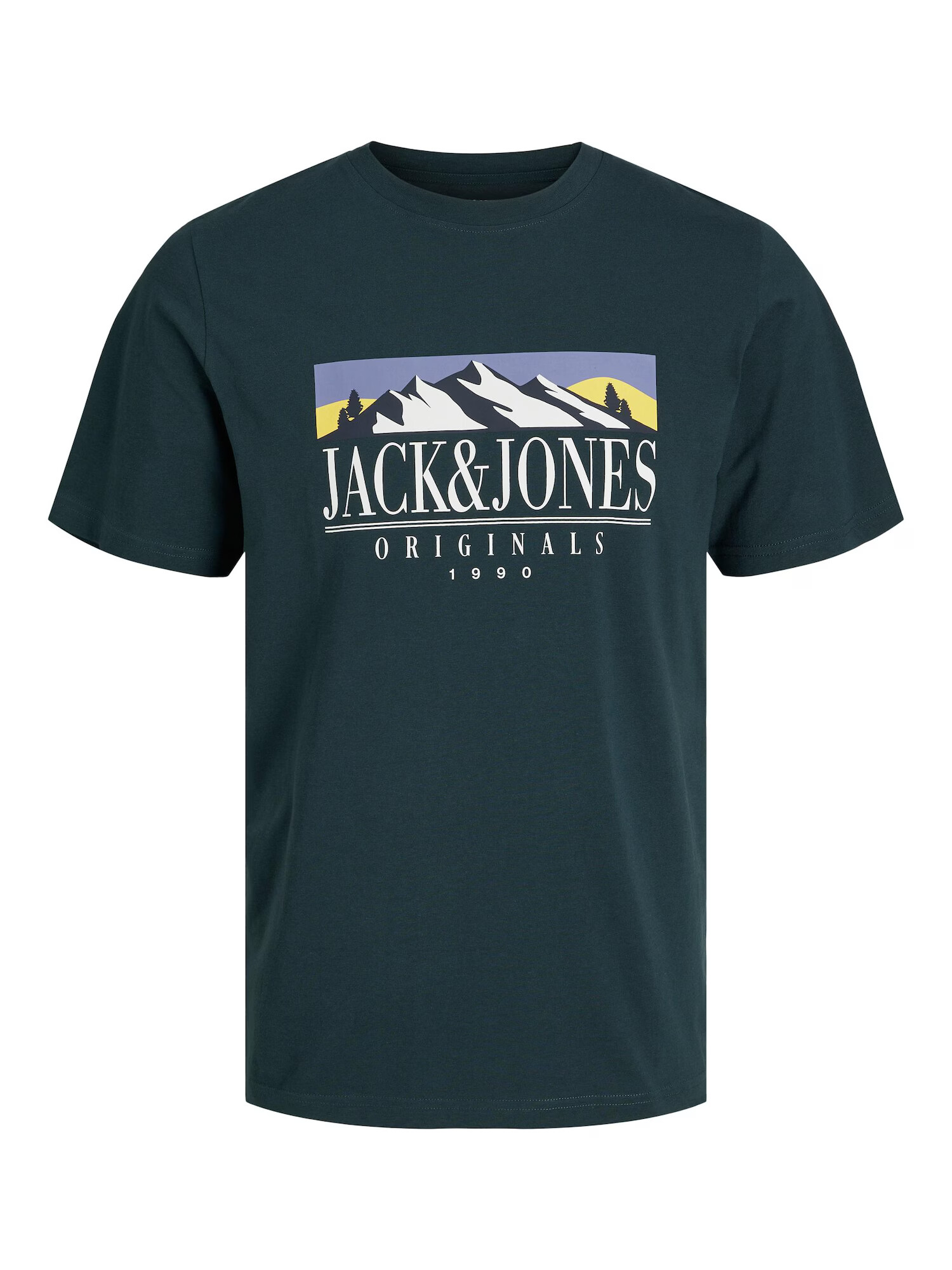 JACK & JONES Μπλουζάκι 'WALTER' ανοικτό κίτρινο / έλατο / ανοικτό λιλά / λευκό - Pepit.gr