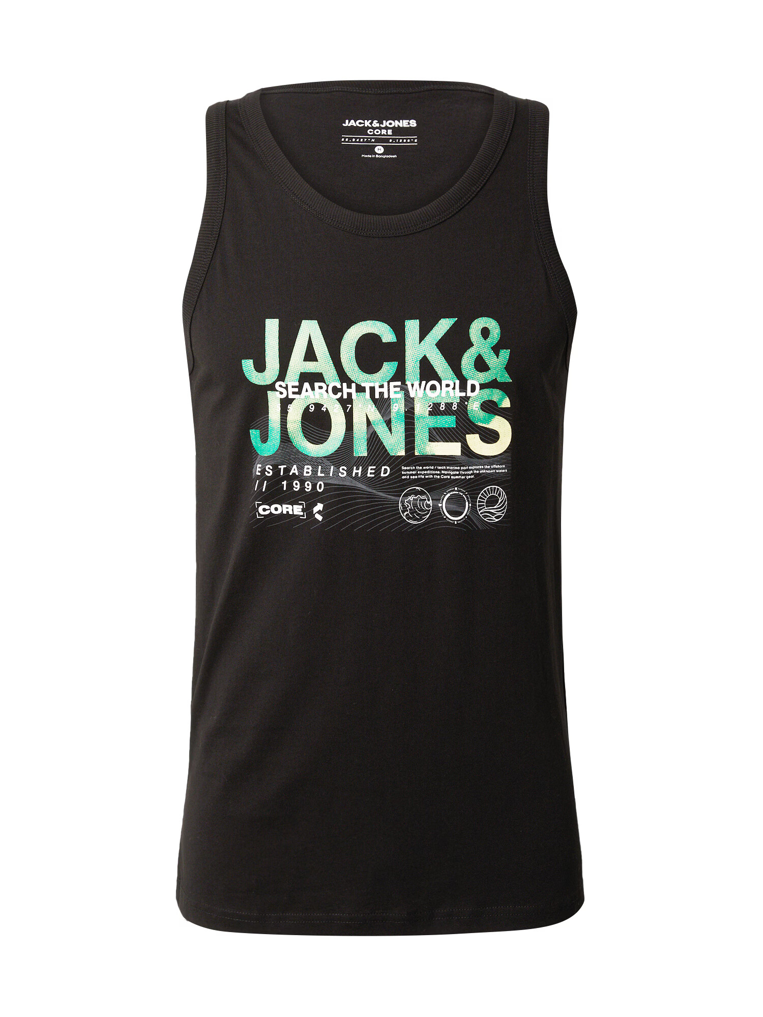 JACK & JONES Μπλουζάκι 'WATER' ανοικτό κίτρινο / πράσινο / μαύρο / λευκό - Pepit.gr