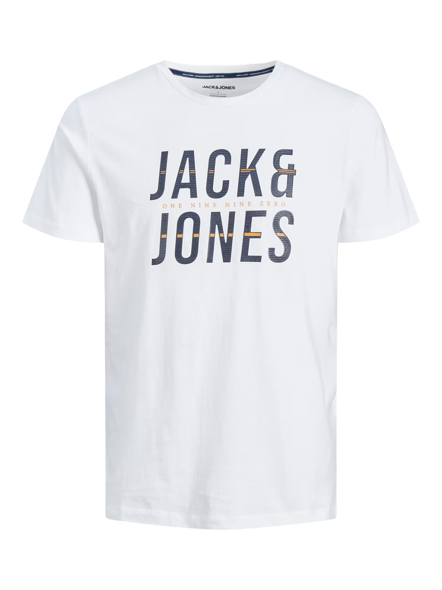 JACK & JONES Μπλουζάκι 'Xilo' μπλε μαρέν / πορτοκαλί / λευκό - Pepit.gr