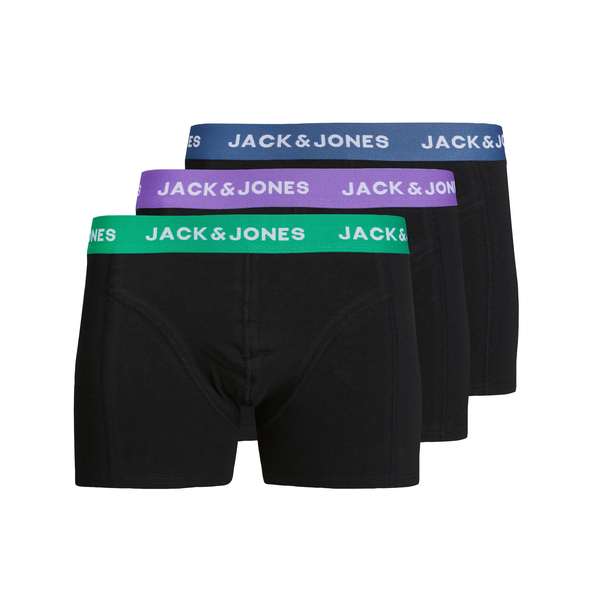 JACK & JONES Μποξεράκι 'SOLID' μπλε / πράσινο / λιλά / μαύρο - Pepit.gr