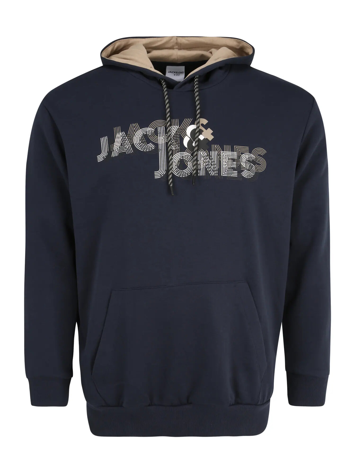 Jack & Jones Plus Μπλούζα φούτερ μπεζ / μπλε / γκρι - Pepit.gr