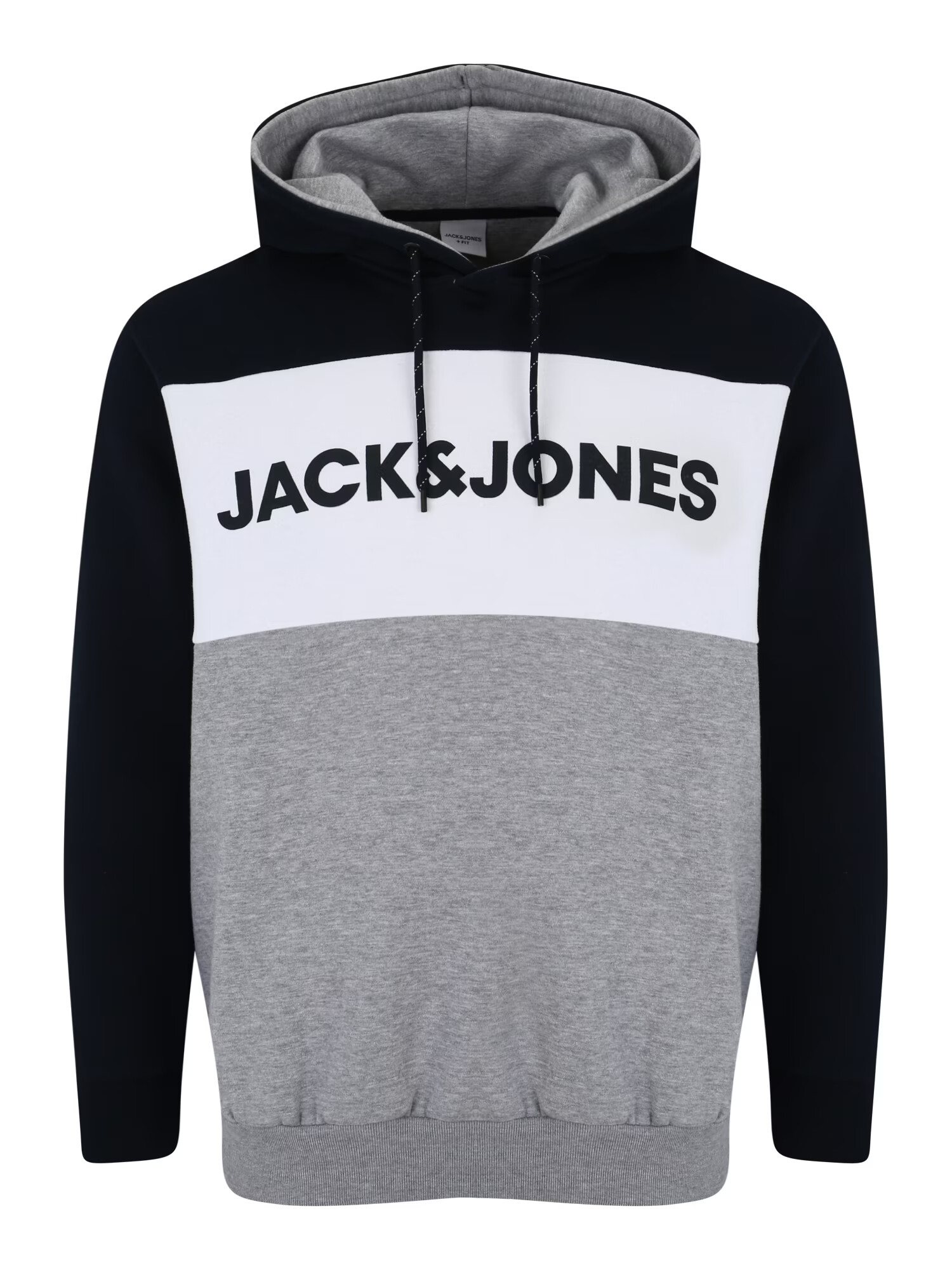 Jack & Jones Plus Μπλούζα φούτερ ναυτικό μπλε / γκρι / λευκό - Pepit.gr