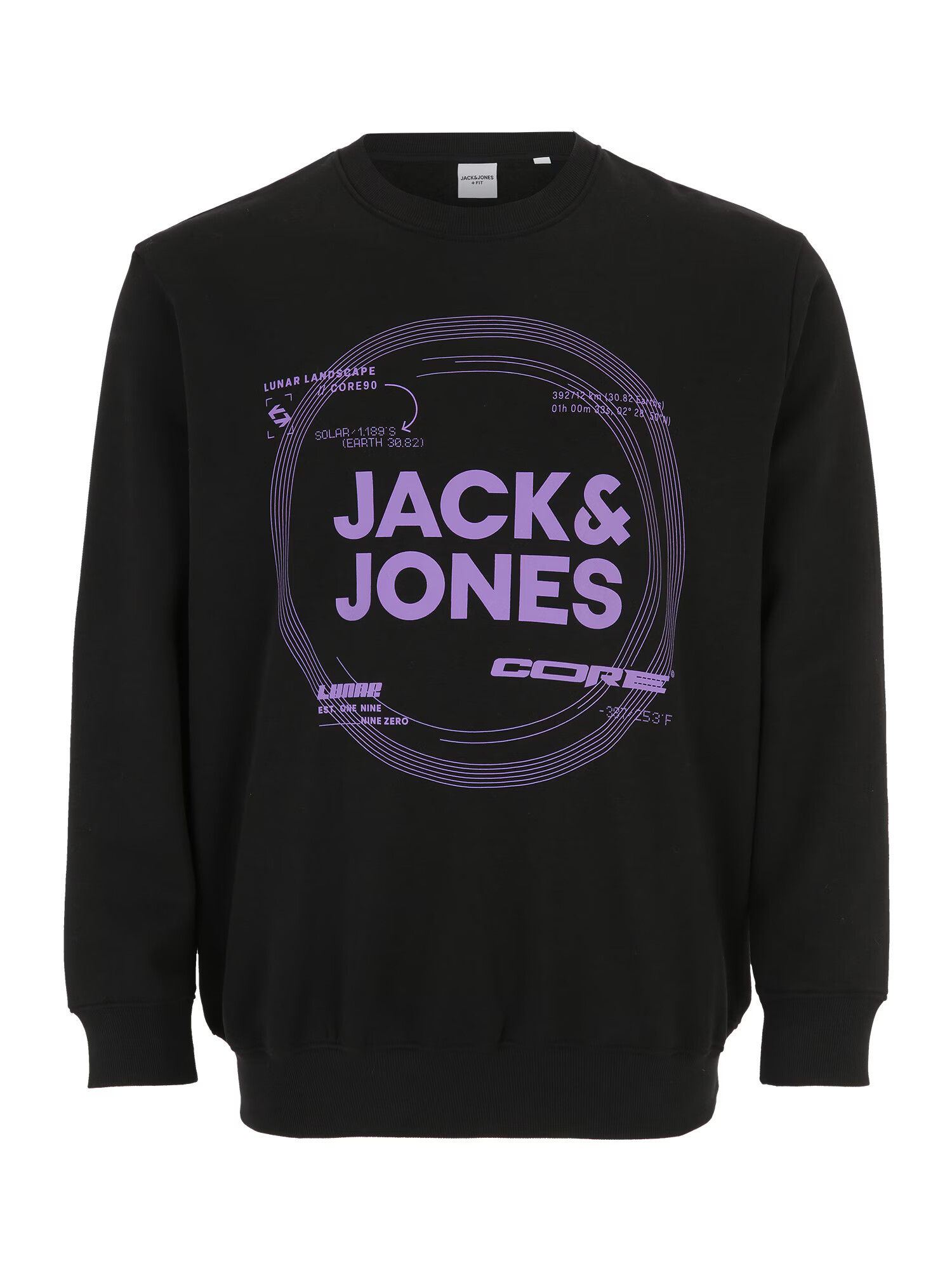 Jack & Jones Plus Μπλούζα φούτερ 'PILOU' ανοικτό λιλά / μαύρο - Pepit.gr