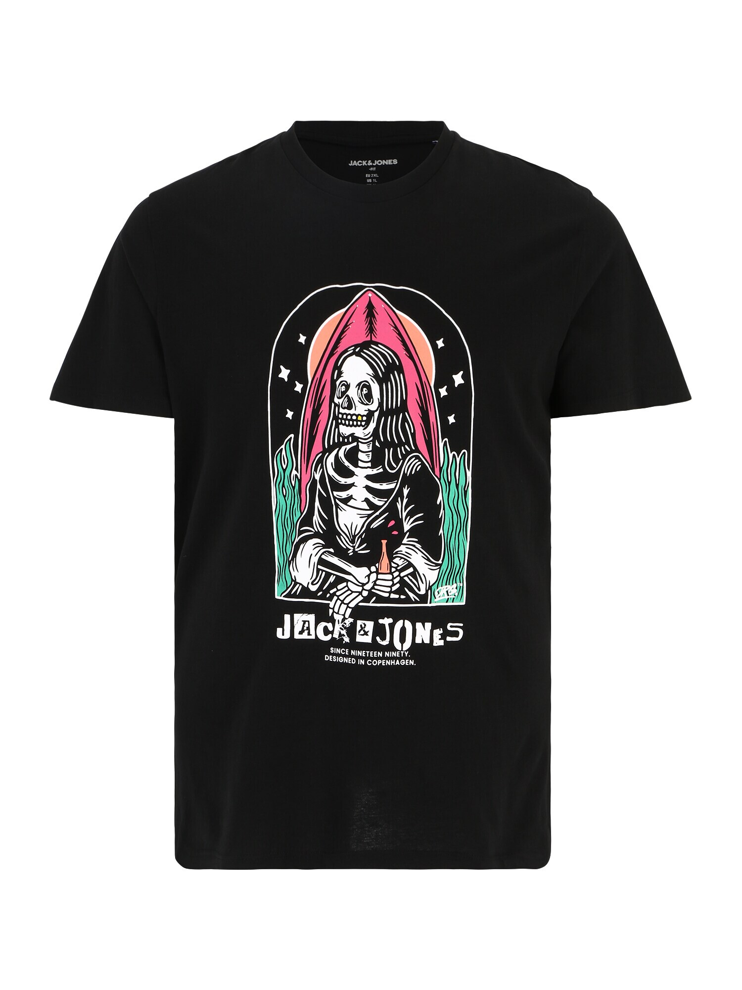 Jack & Jones Plus Μπλουζάκι 'AFTERLIFE' πράσινο / δρακόγια / μαύρο / λευκό - Pepit.gr