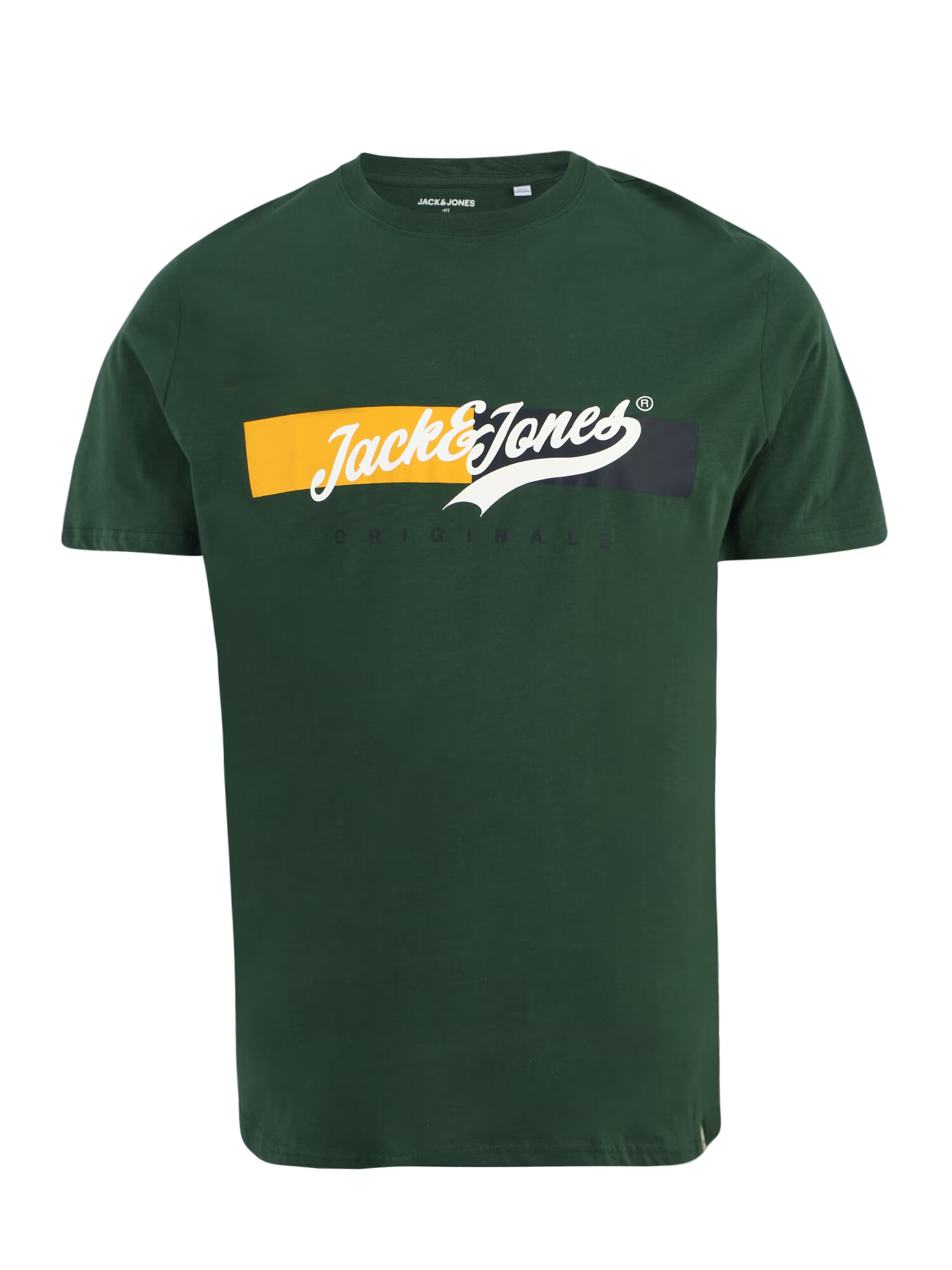 Jack & Jones Plus Μπλουζάκι 'BECKSS' κίτρινο / σκούρο πράσινο / μαύρο / λευκό - Pepit.gr