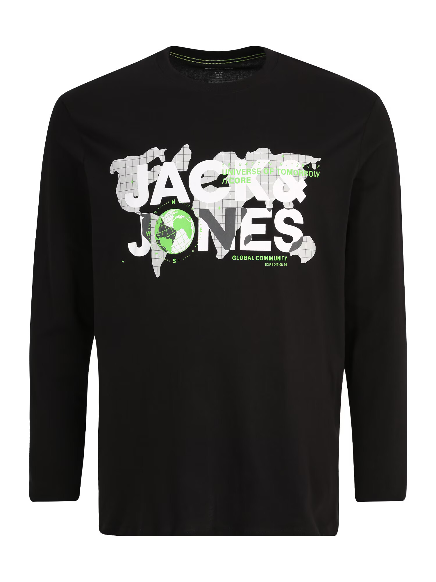 Jack & Jones Plus Μπλουζάκι 'DUST' ανοικτό πράσινο / μαύρο / λευκό - Pepit.gr