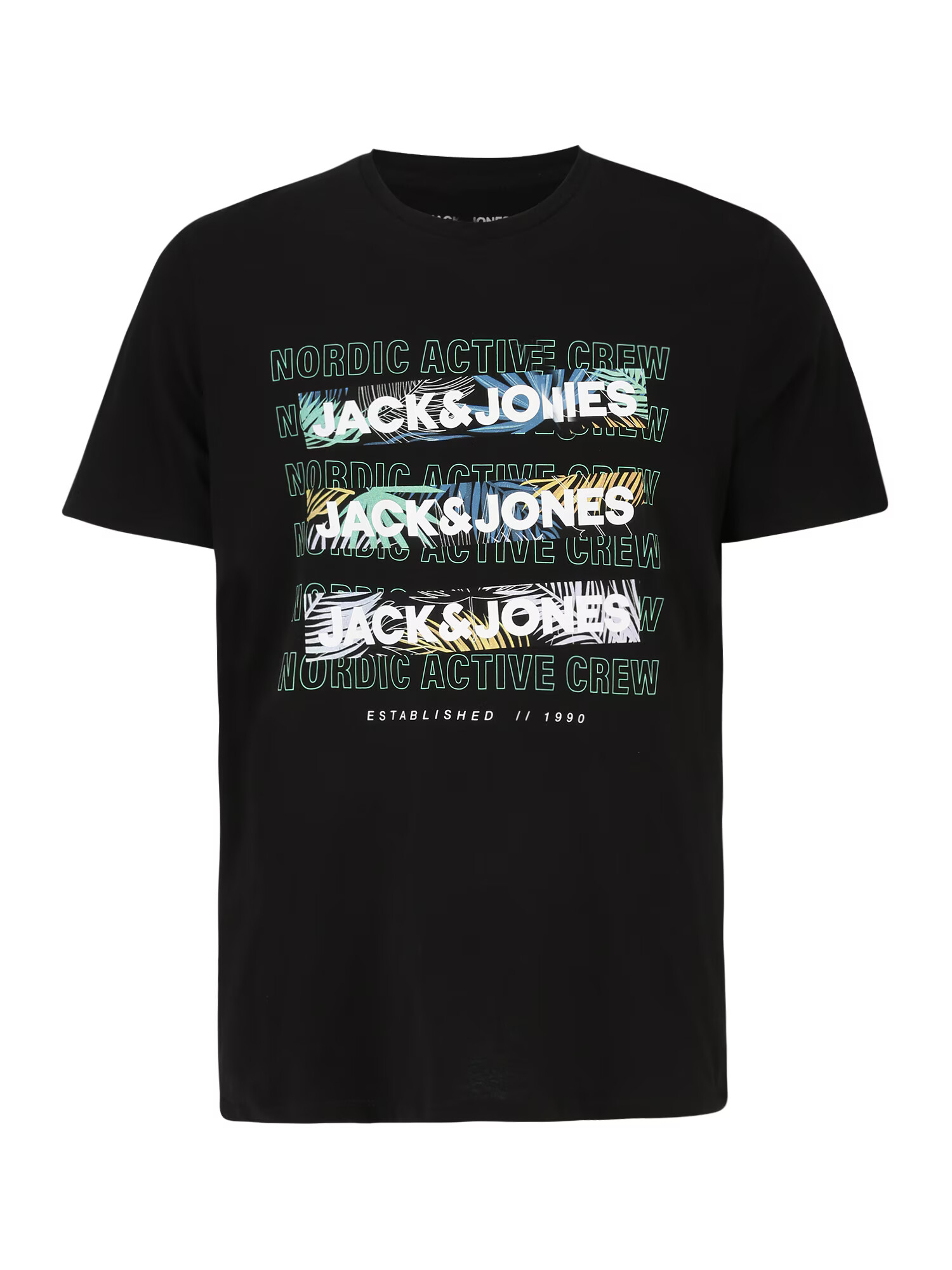 Jack & Jones Plus Μπλουζάκι γαλάζιο / μέντα / μαύρο / λευκό - Pepit.gr