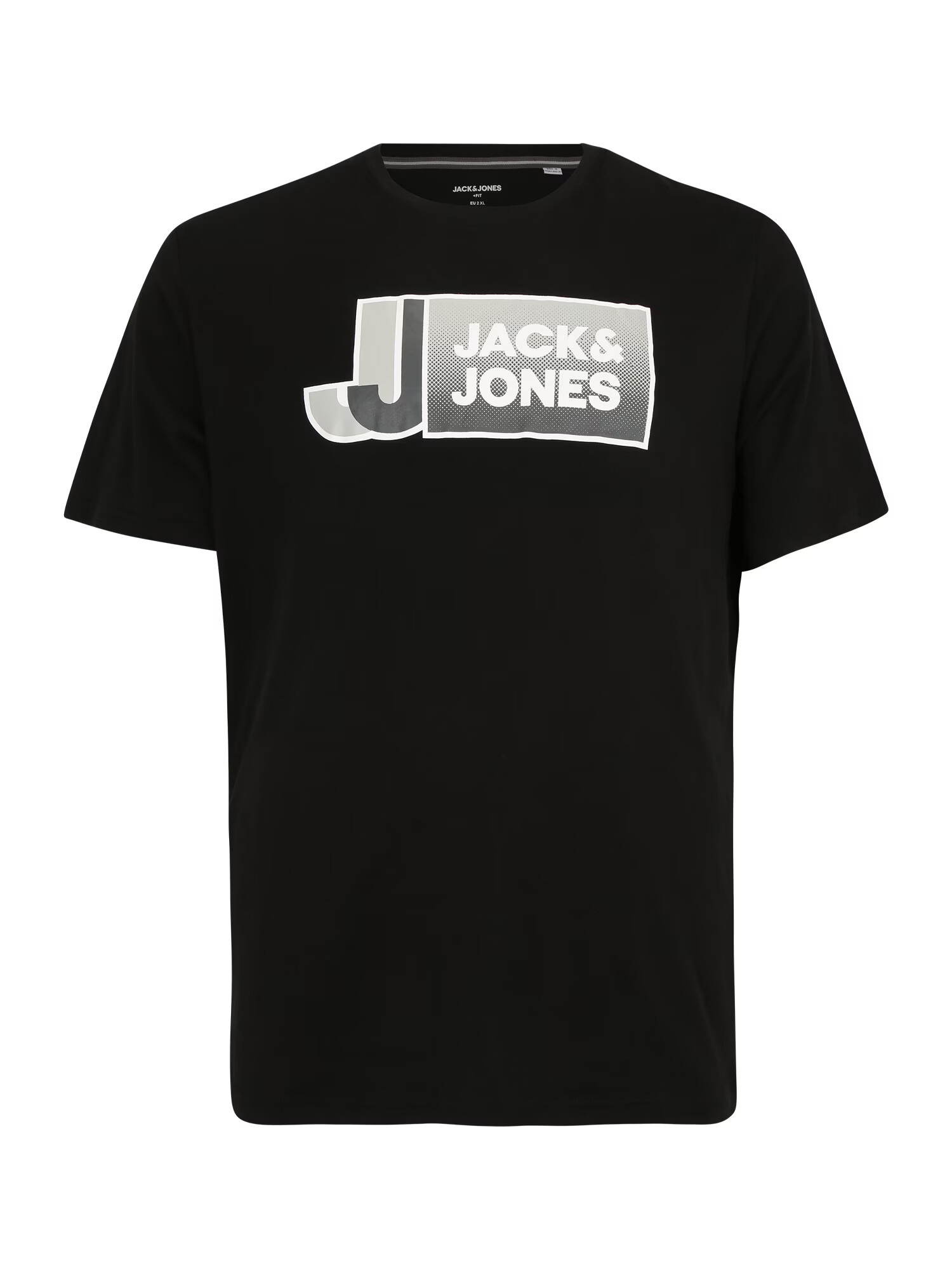 Jack & Jones Plus Μπλουζάκι γκρι / μαύρο / λευκό - Pepit.gr