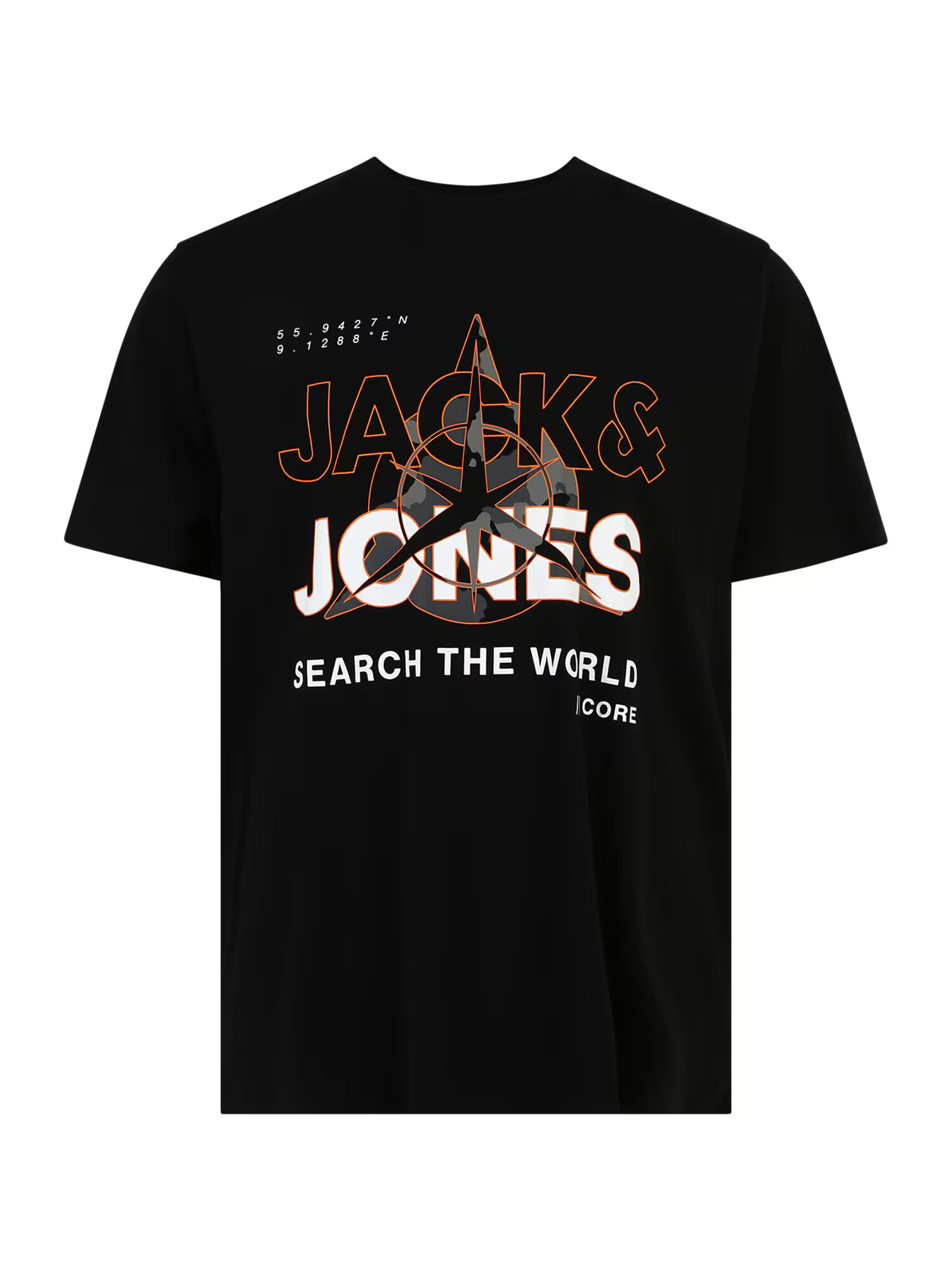 Jack & Jones Plus Μπλουζάκι γκρι / πορτοκαλί / μαύρο / λευκό - Pepit.gr