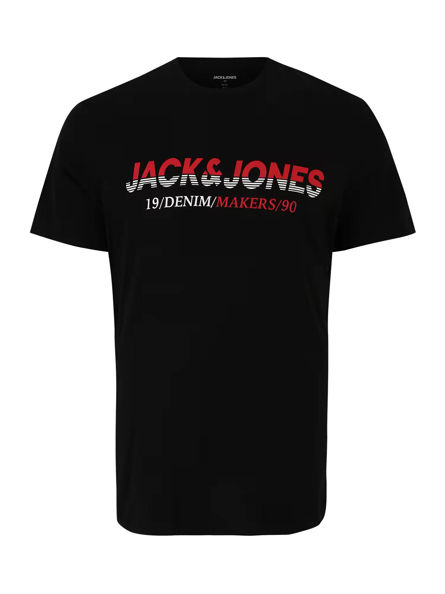 Jack & Jones Plus Μπλουζάκι κερασί / μαύρο / λευκό - Pepit.gr