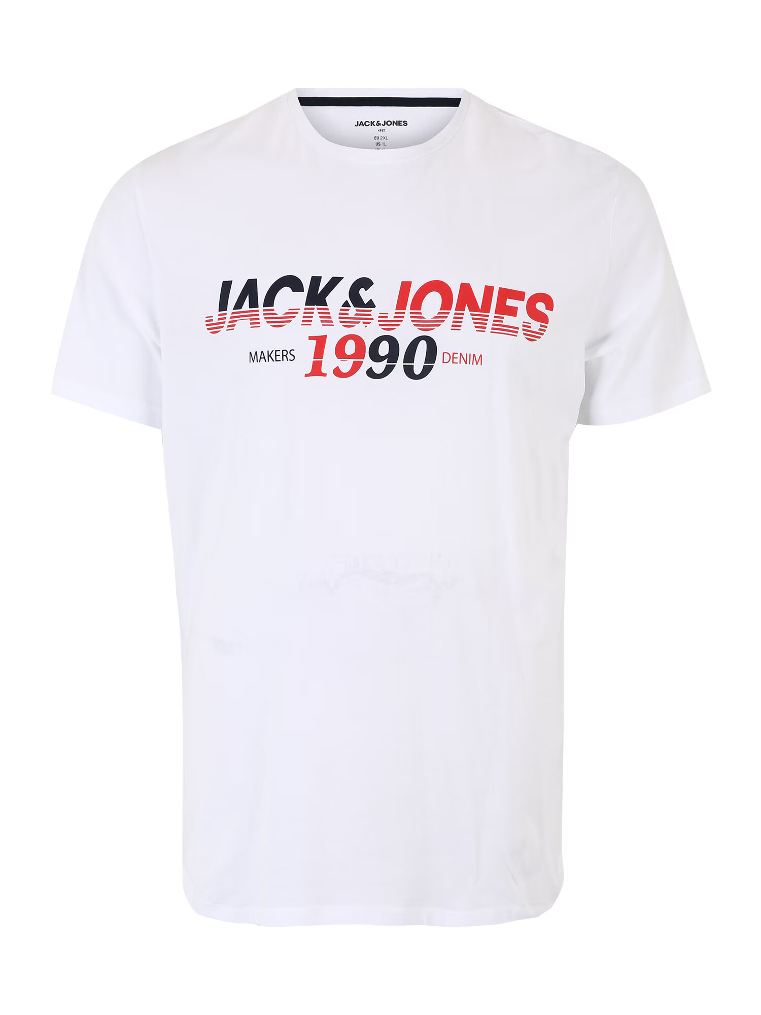 Jack & Jones Plus Μπλουζάκι κερασί / μαύρο / λευκό - Pepit.gr