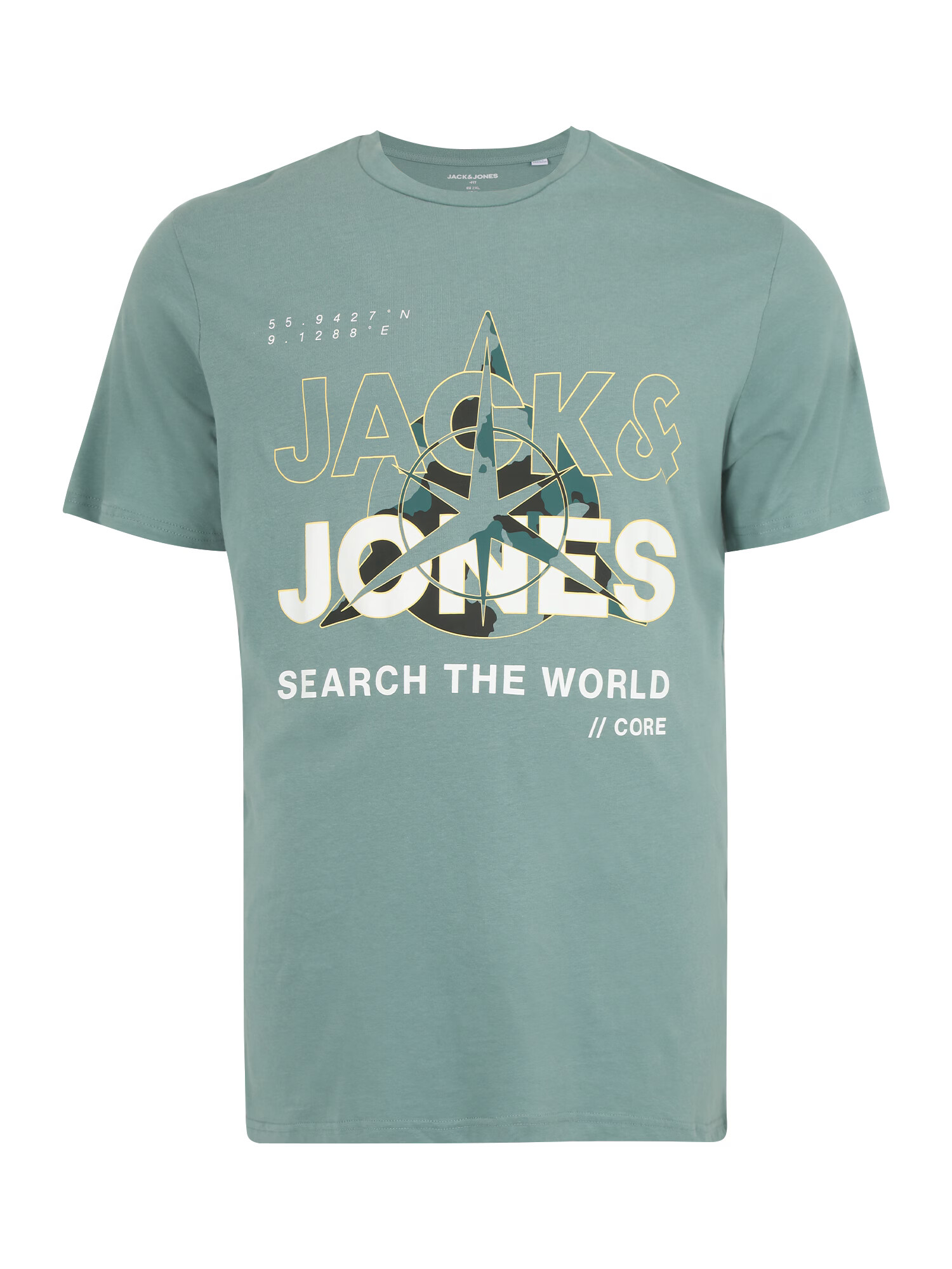 Jack & Jones Plus Μπλουζάκι κρεμ / πράσινο / μαύρο / λευκό - Pepit.gr