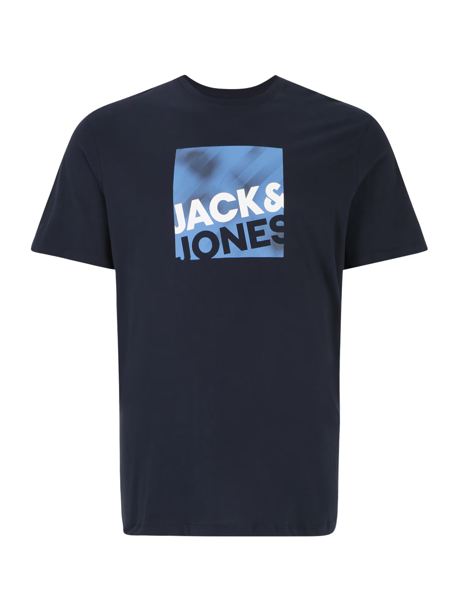 Jack & Jones Plus Μπλουζάκι 'LOGAN' ναυτικό μπλε / γαλάζιο / λευκό - Pepit.gr