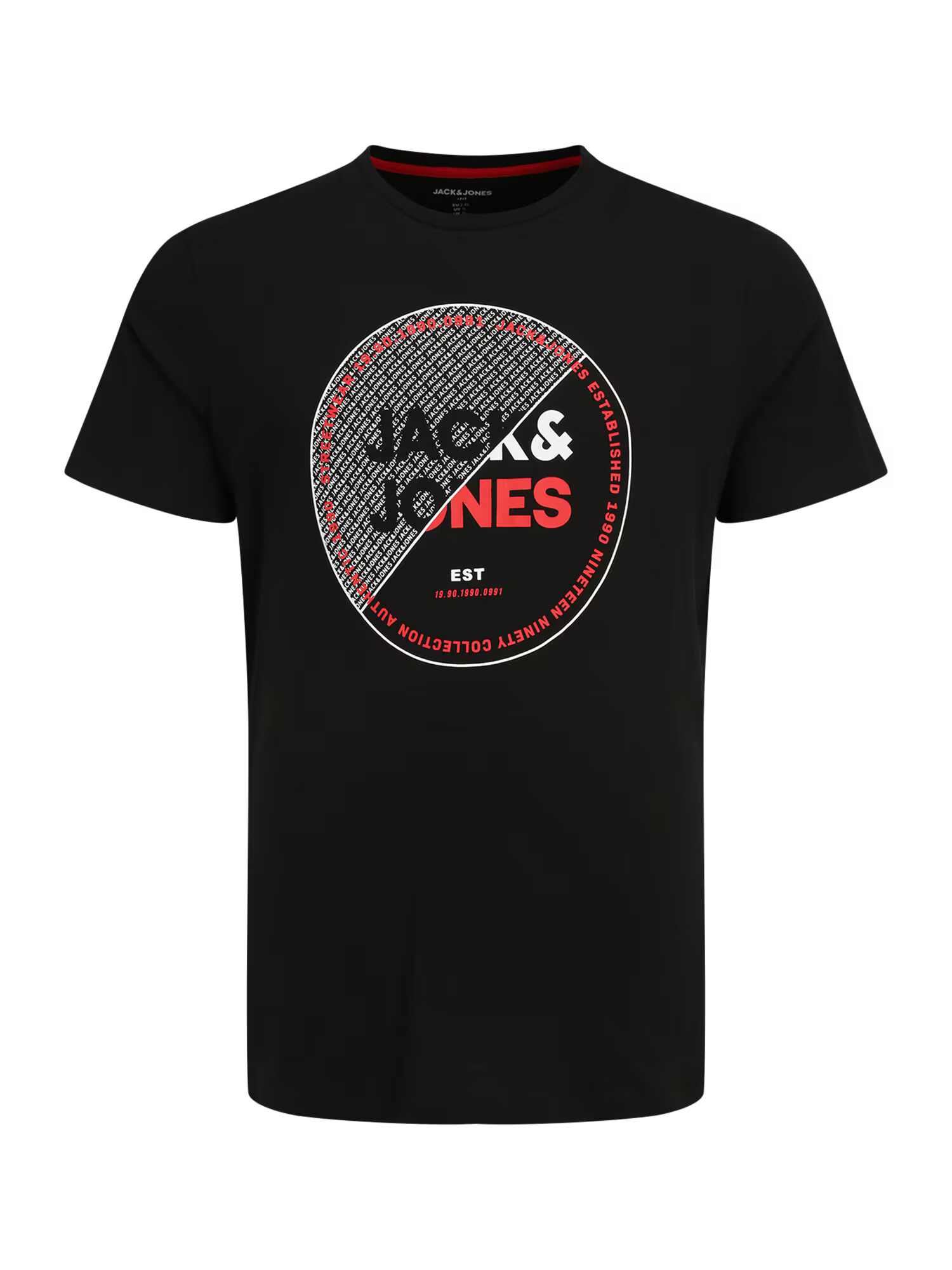 Jack & Jones Plus Μπλουζάκι 'RALF' κόκκινο / μαύρο / offwhite - Pepit.gr