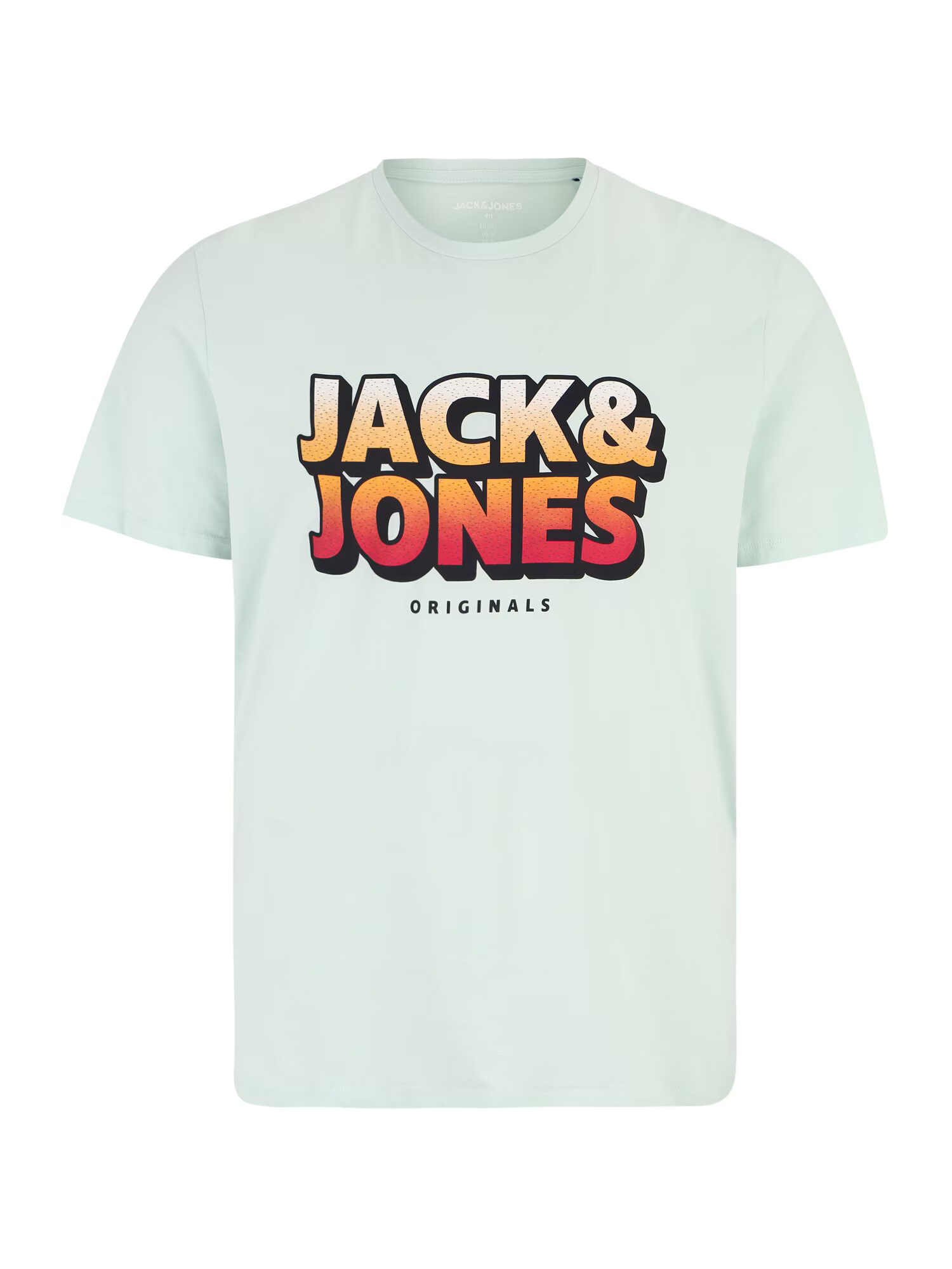 Jack & Jones Plus Μπλουζάκι τιρκουάζ / ανοικτό πορτοκαλί / κόκκινο / μαύρο - Pepit.gr