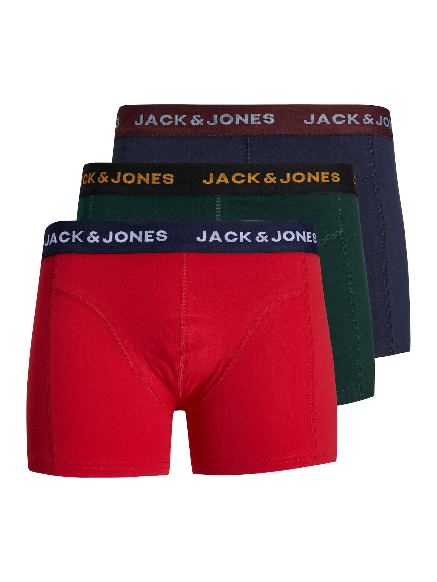 Jack & Jones Plus Μποξεράκι 'Cedric' σκούρο μπλε / πράσινο / κόκκινο - Pepit.gr