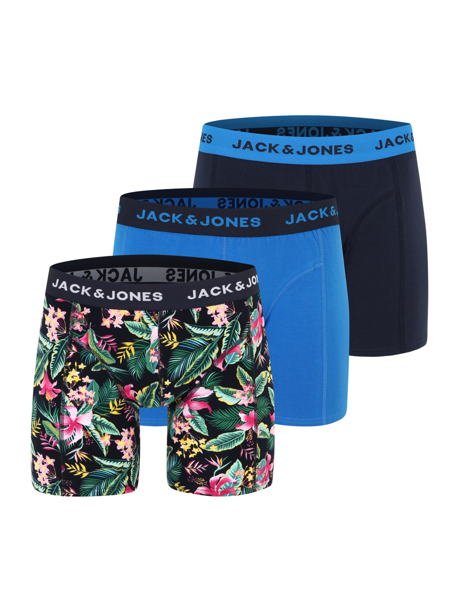 Jack & Jones Plus Μποξεράκι 'MACK' ναυτικό μπλε / μπλε ουρανού / πράσινο / ροζ - Pepit.gr