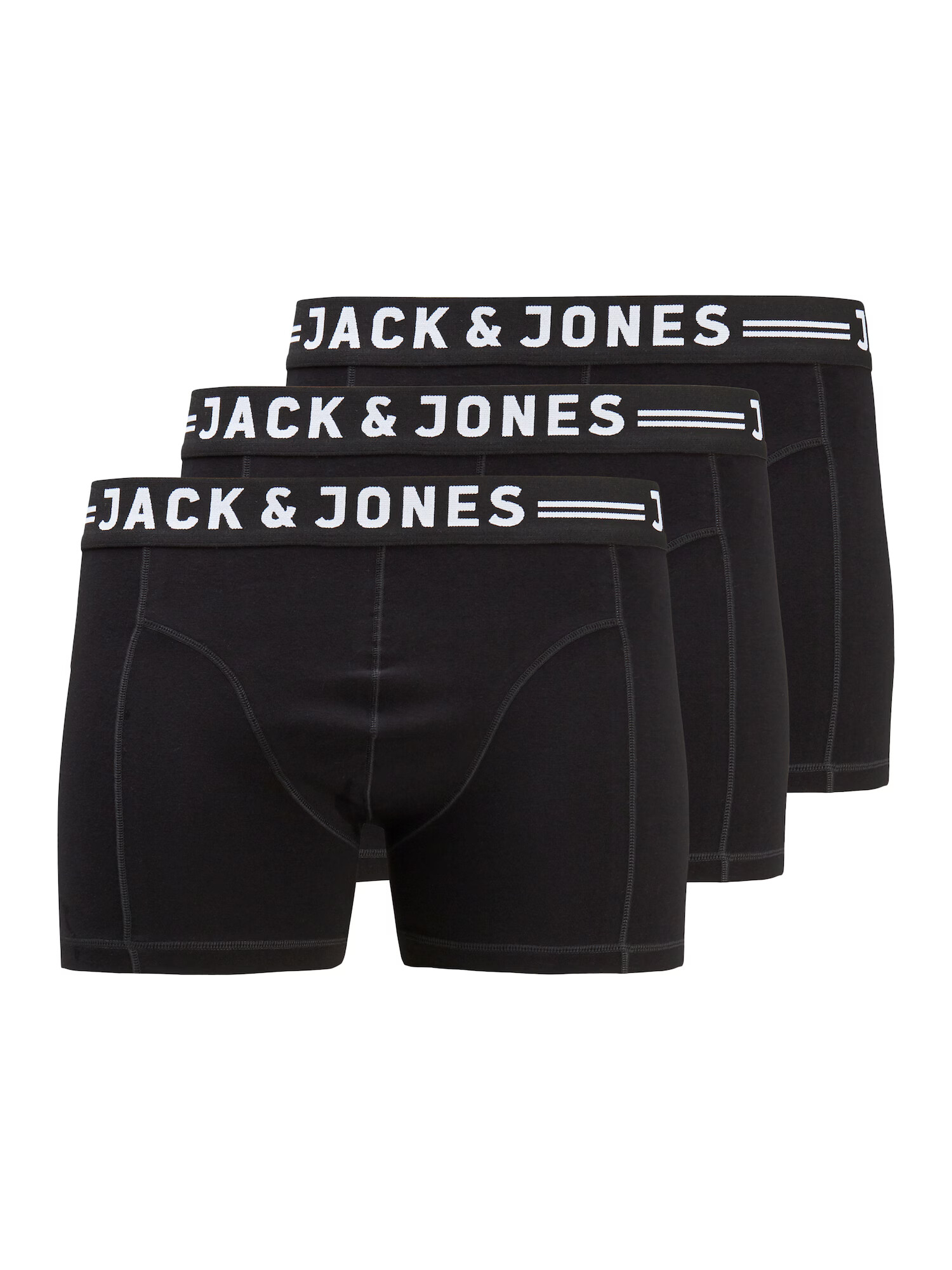 Jack & Jones Plus Μποξεράκι 'Sense' μαύρο / λευκό - Pepit.gr