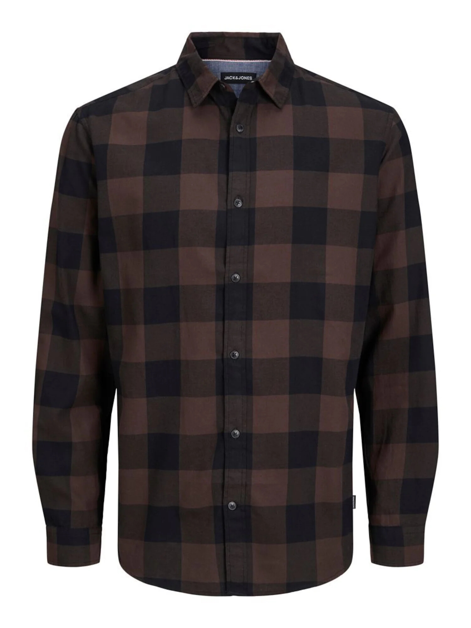 Jack & Jones Plus Πουκάμισο 'Gingham' ναυτικό μπλε / καφέ - Pepit.gr