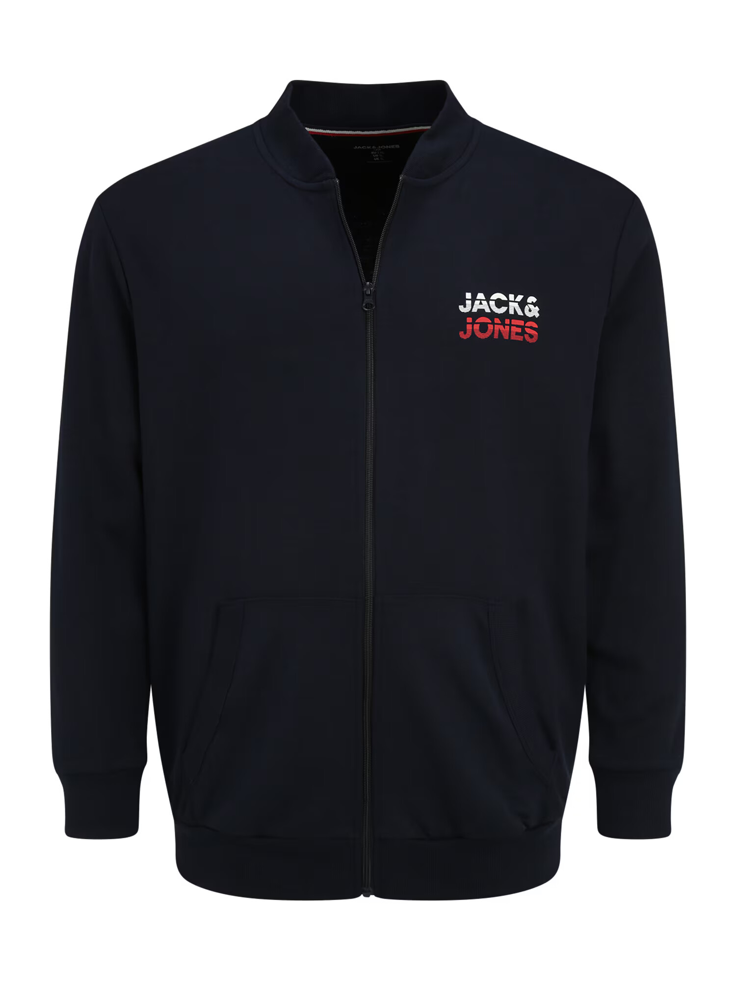 Jack & Jones Plus Ζακέτα φούτερ 'ATLAS' ναυτικό μπλε / κόκκινο / λευκό - Pepit.gr