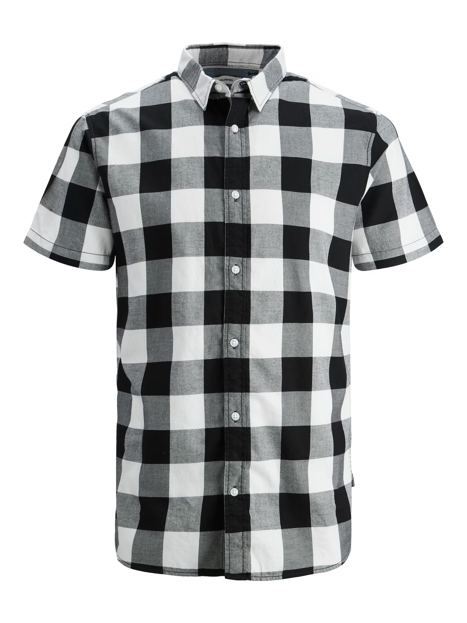 JACK & JONES Πουκάμισο 'Gingham' μαύρο / λευκό - Pepit.gr