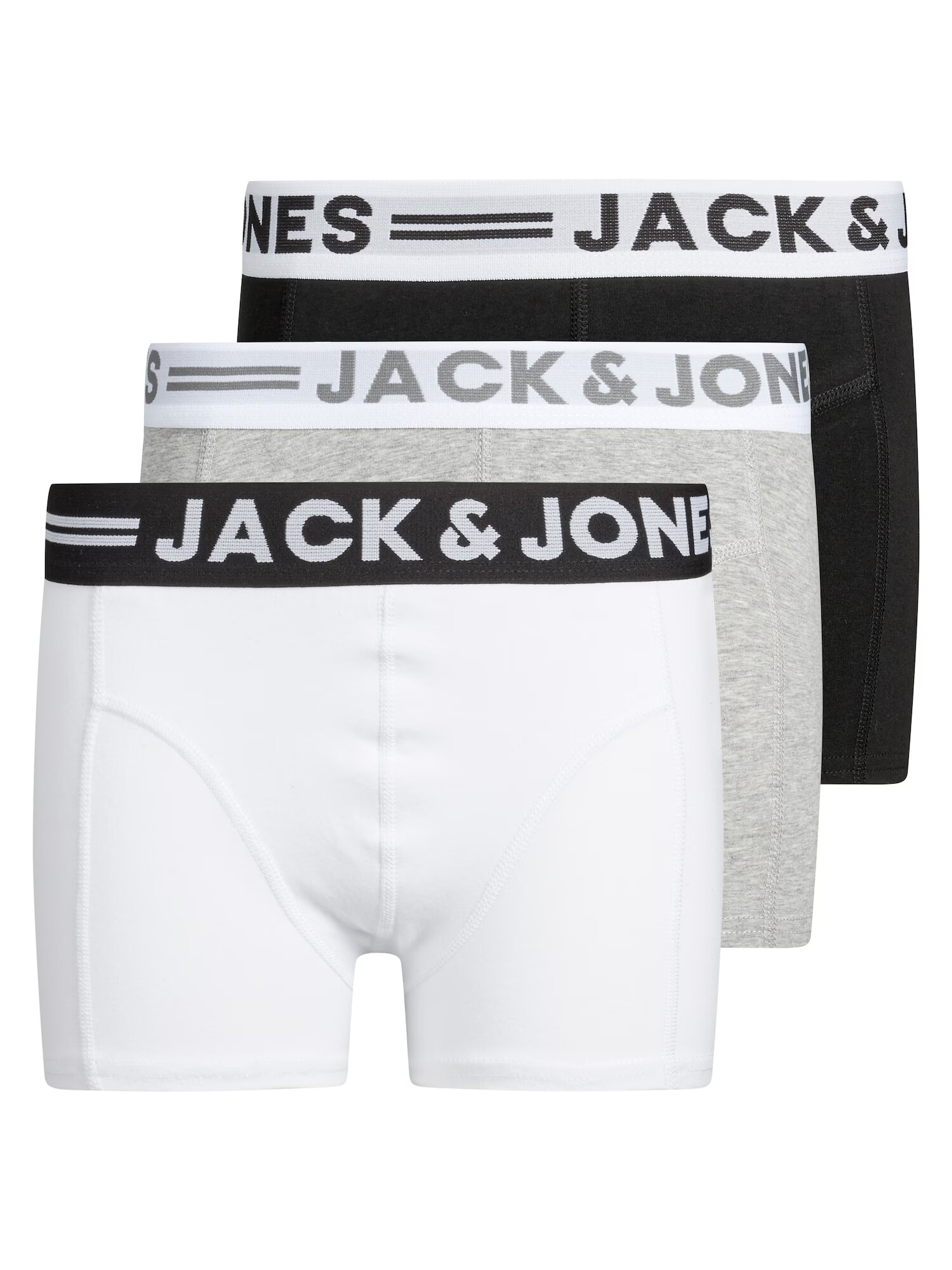 JACK & JONES Σλιπ γκρι / γκρι μελανζέ / μαύρο / λευκό - Pepit.gr