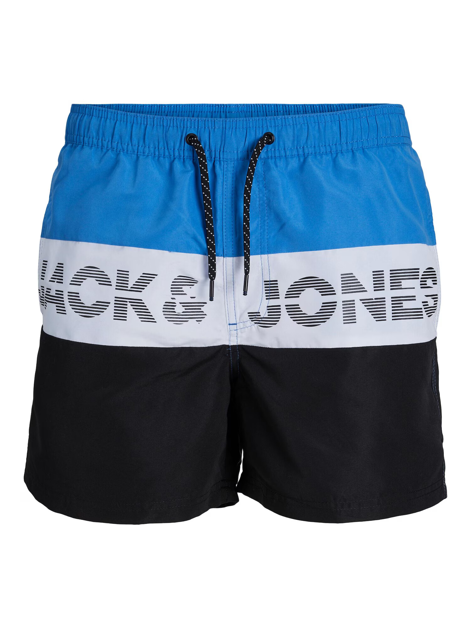 JACK & JONES Σορτσάκι-μαγιό αζούρ / μαύρο / λευκό - Pepit.gr