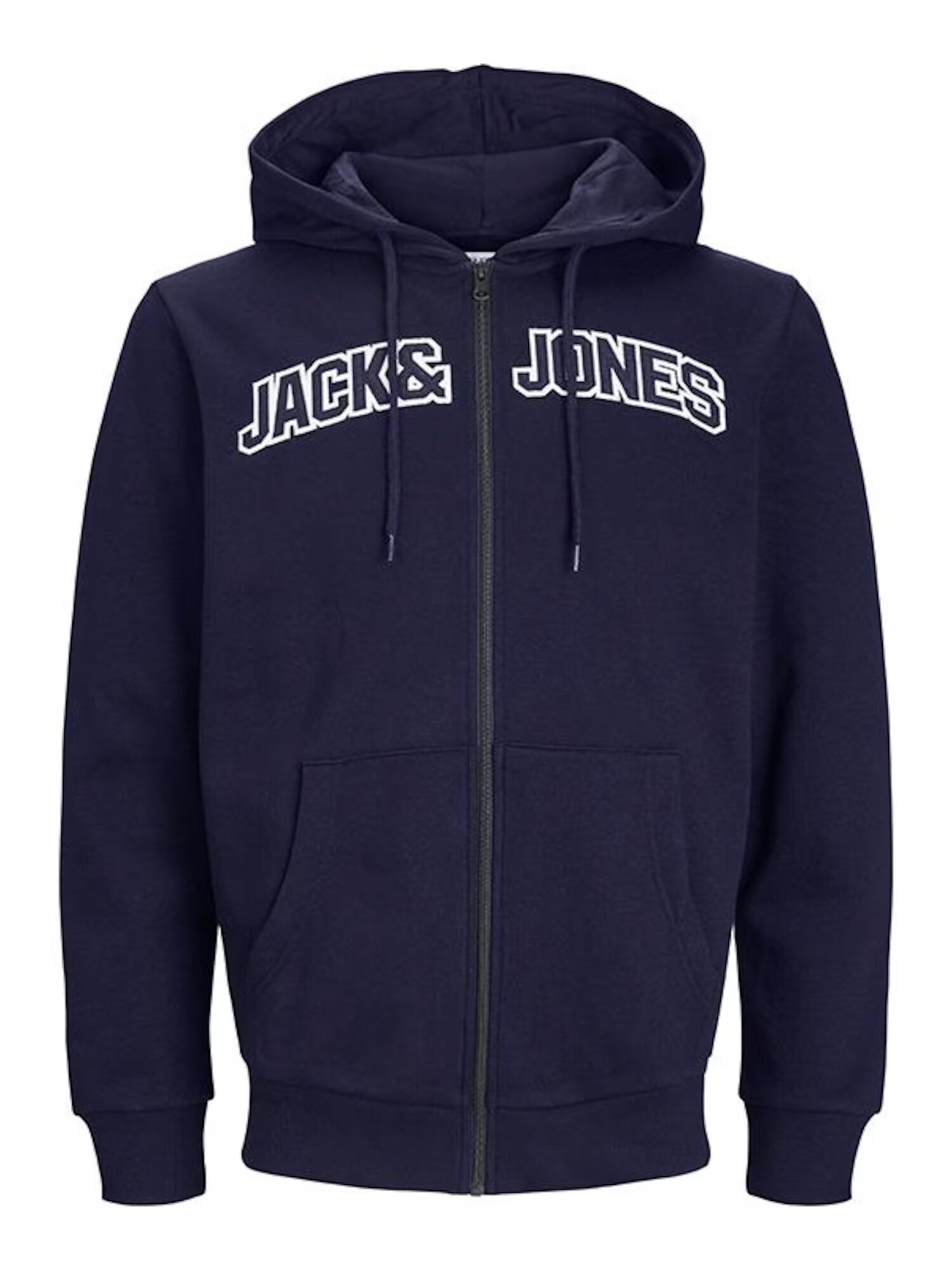 JACK & JONES Ζακέτα φούτερ 'ROUX' ναυτικό μπλε / λευκό - Pepit.gr